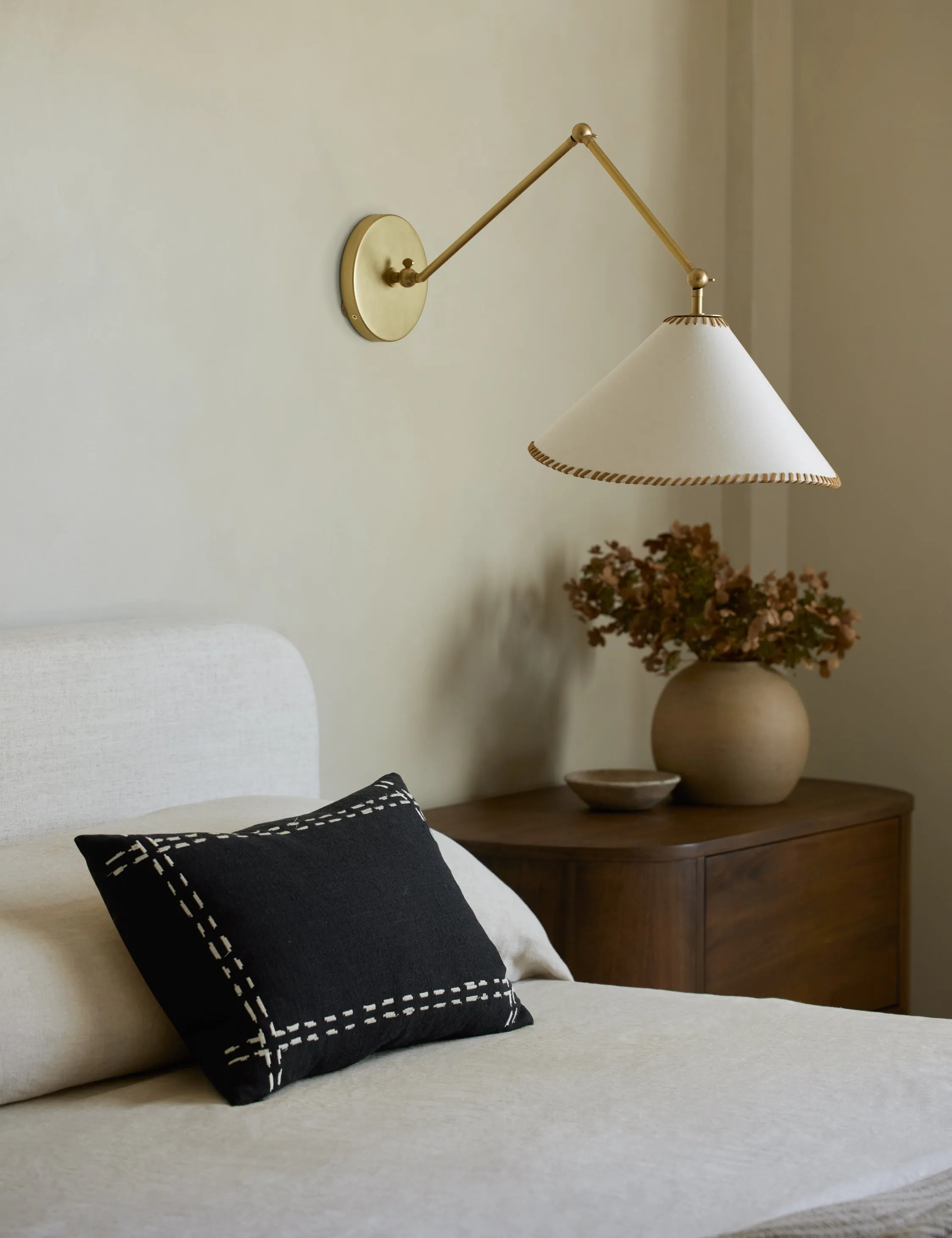 Accord Embroidered Pillow by Élan Byrd Lulu and Georgia