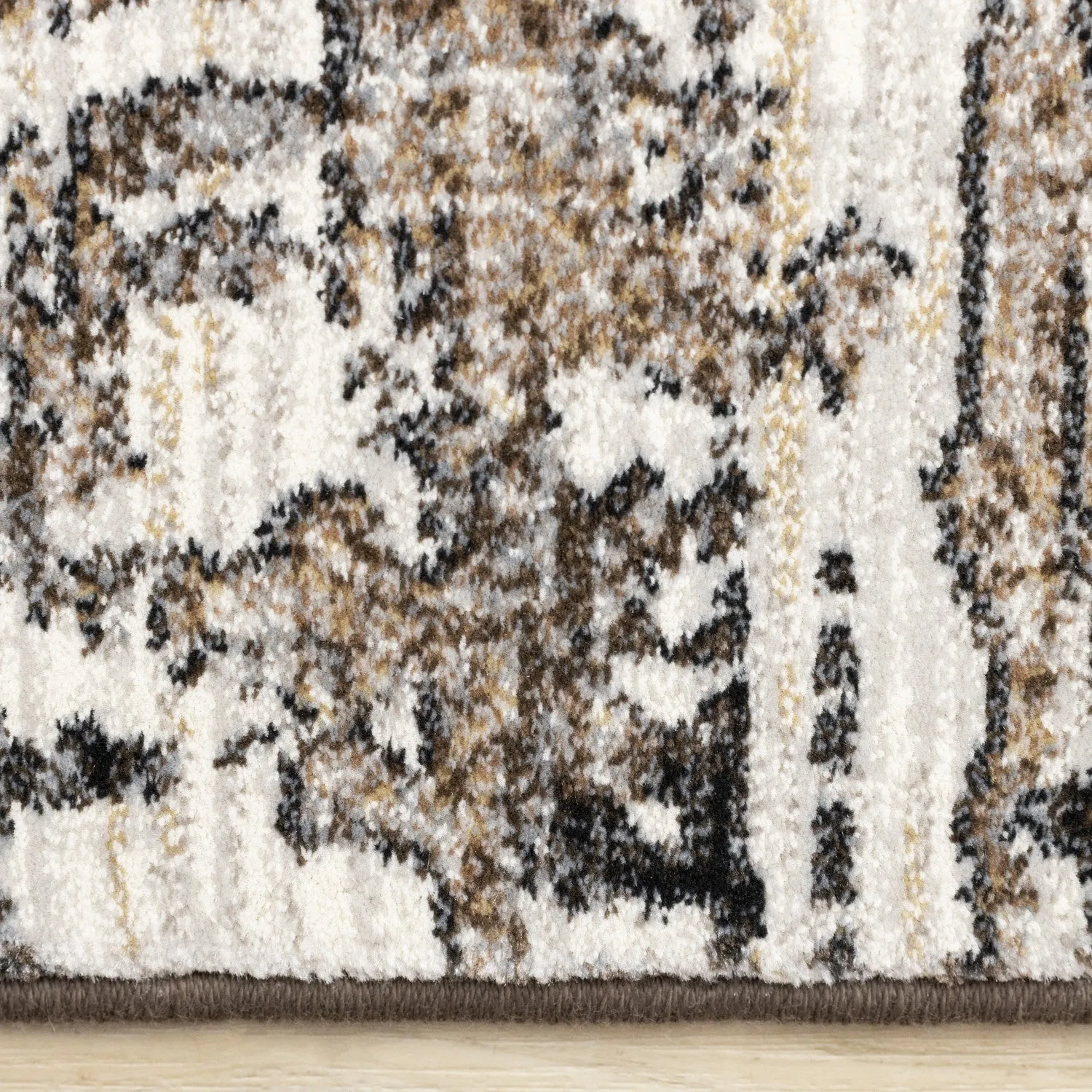 Allure Modern Dark Area Rug - Black Brown - 8' X 11'