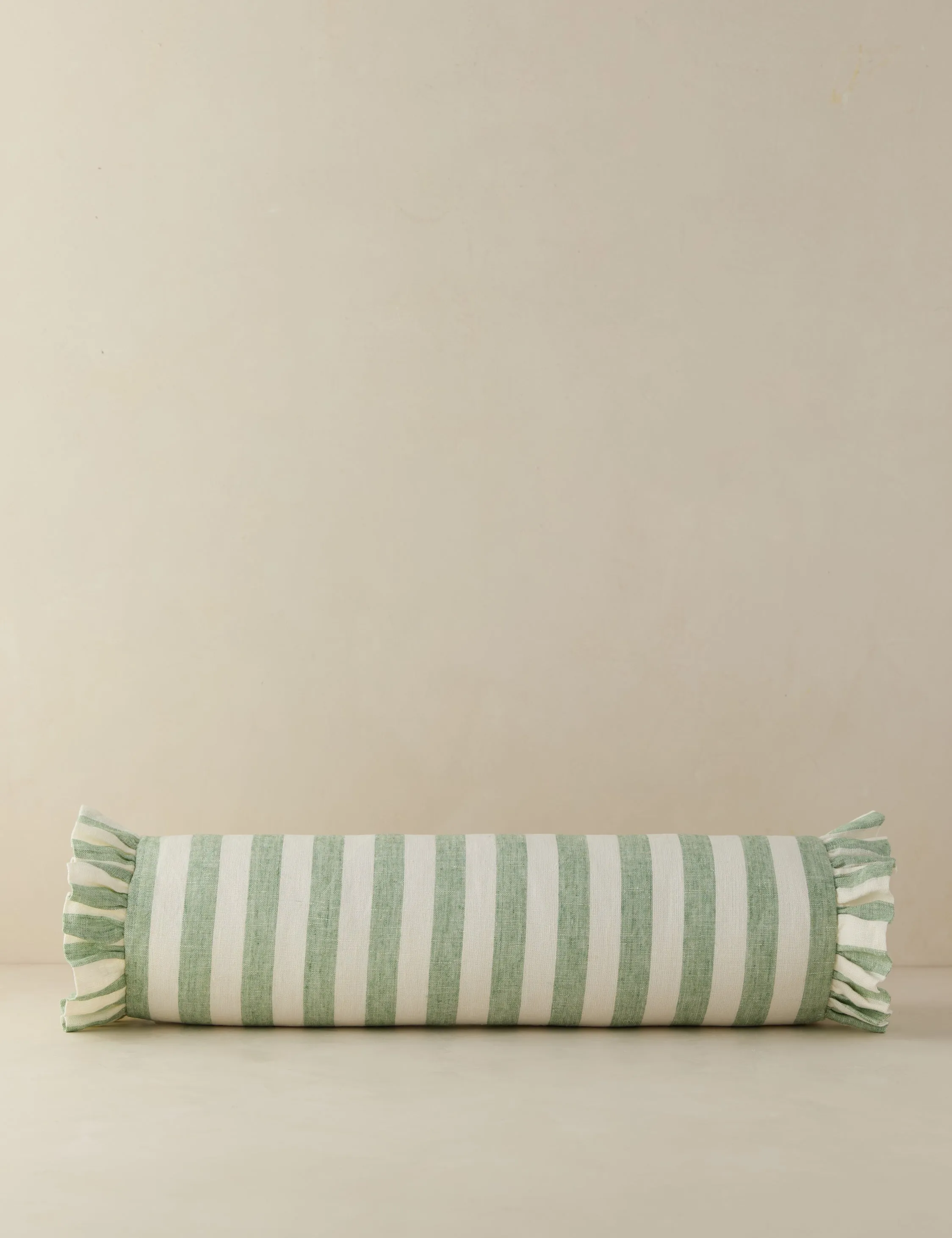 Amaroso Linen Ruffle Bolster Pillow Lulu and Georgia