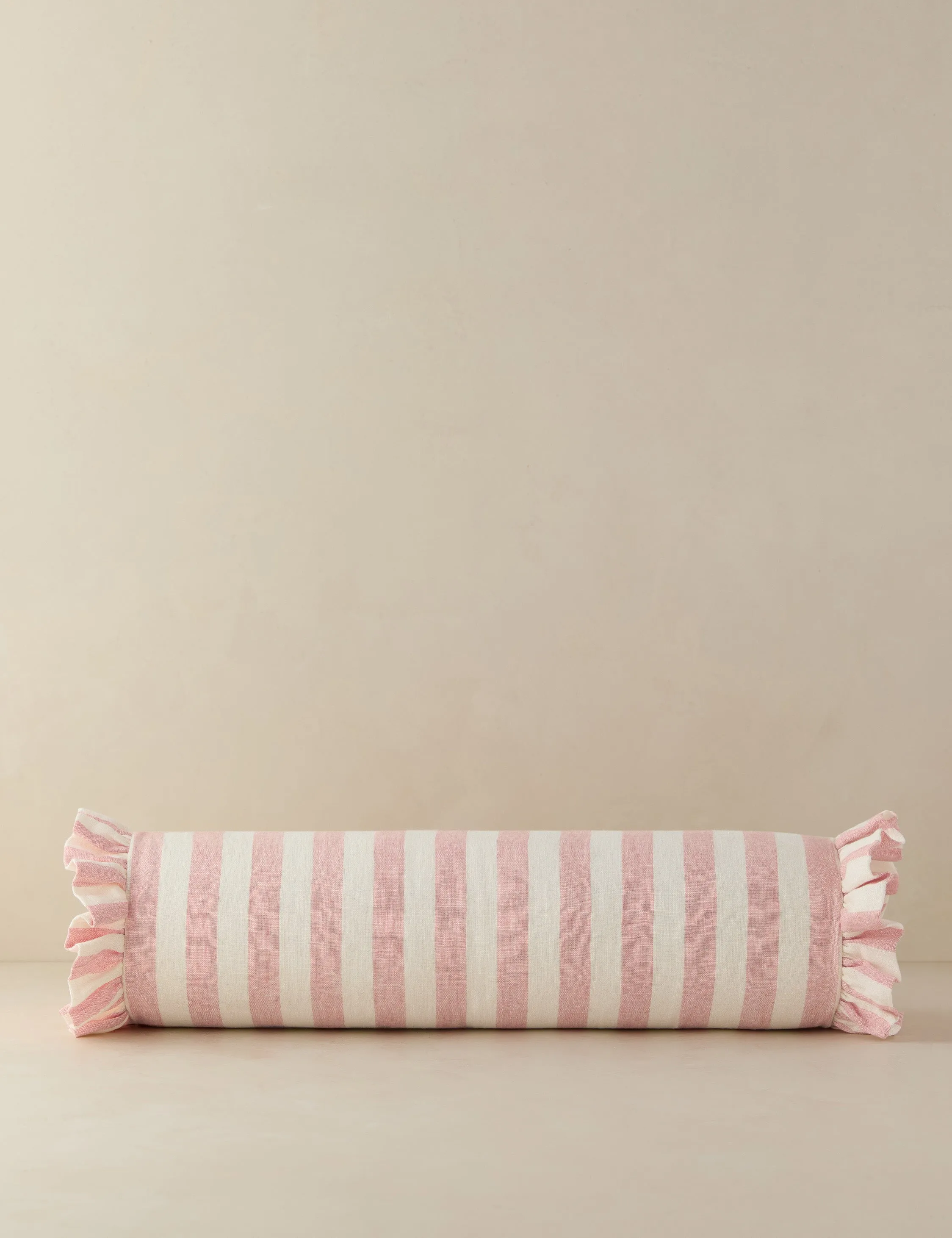 Amaroso Linen Ruffle Bolster Pillow Lulu and Georgia
