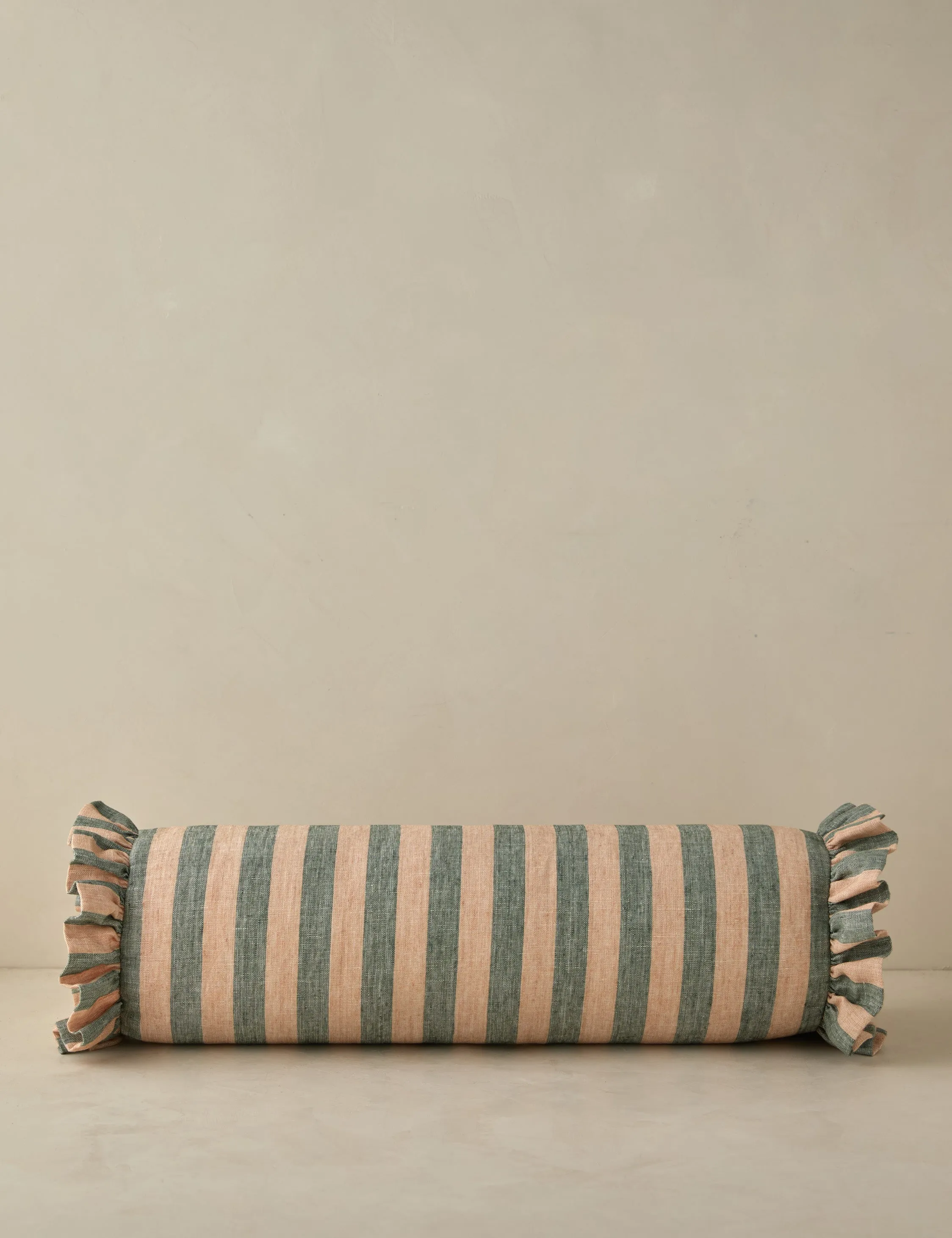 Amaroso Linen Ruffle Bolster Pillow Lulu and Georgia