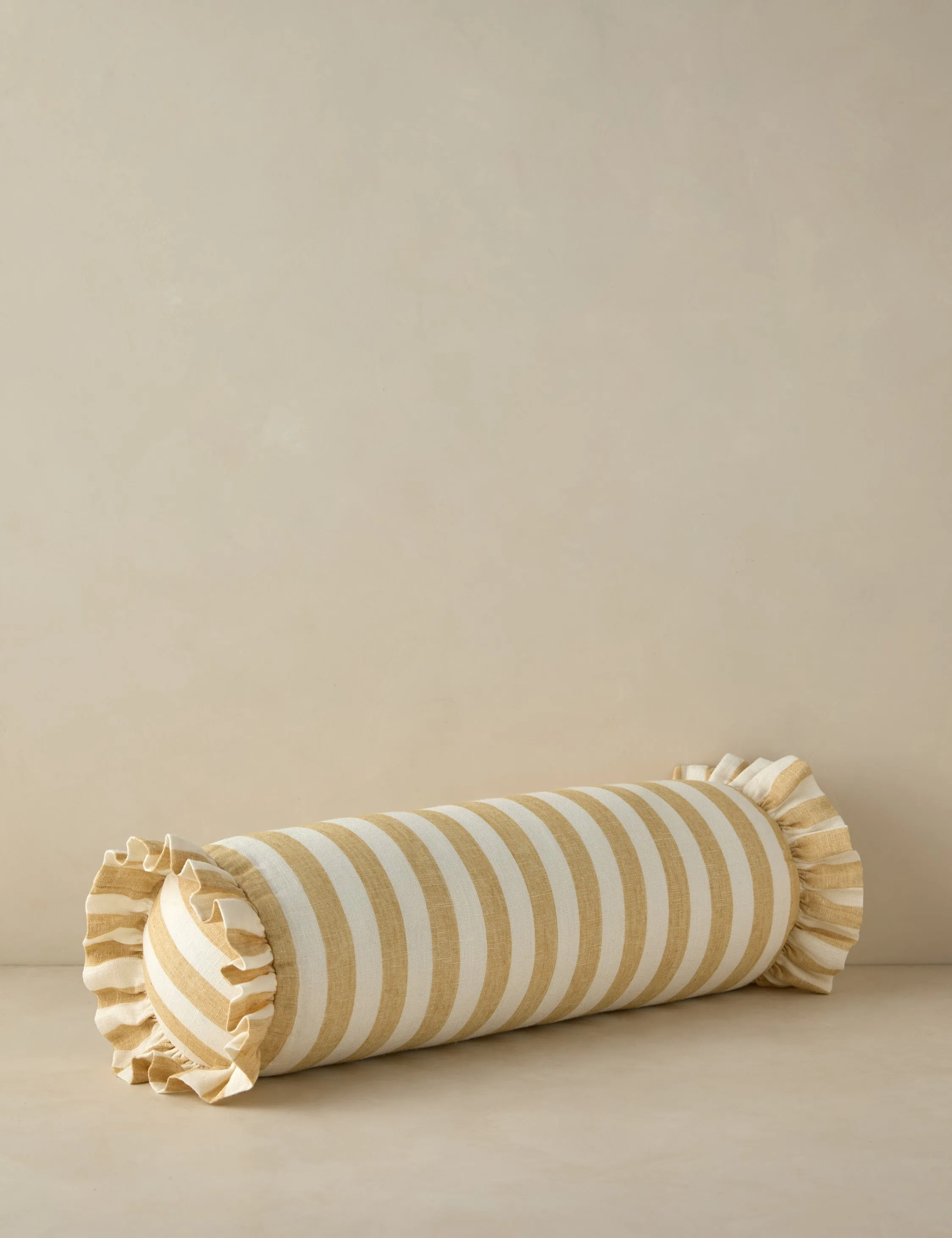 Amaroso Linen Ruffle Bolster Pillow Lulu and Georgia