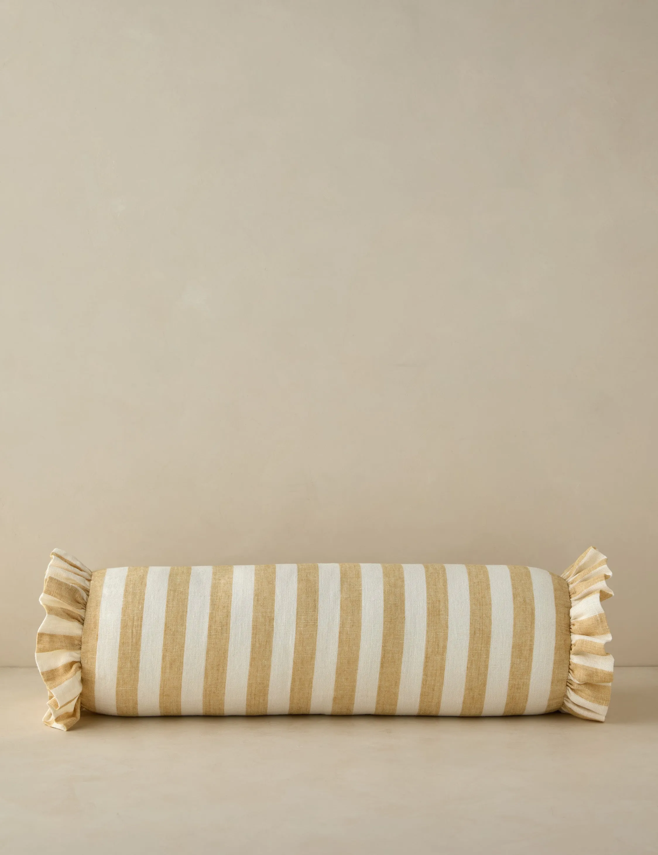 Amaroso Linen Ruffle Bolster Pillow Lulu and Georgia