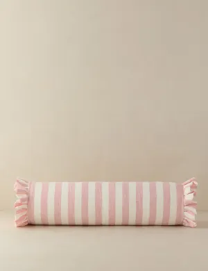 Amaroso Linen Ruffle Bolster Pillow Lulu and Georgia
