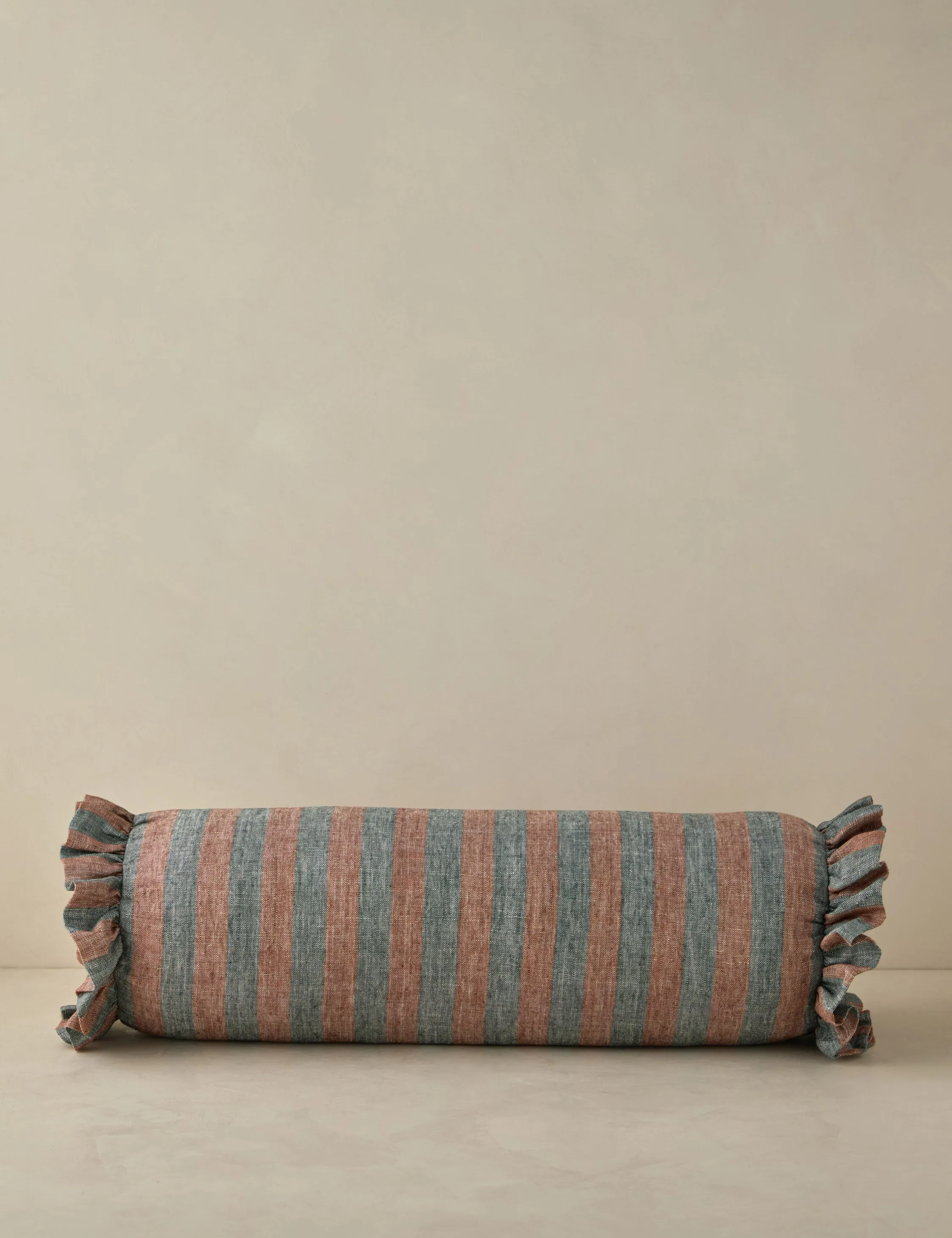 Amaroso Linen Ruffle Bolster Pillow Lulu and Georgia