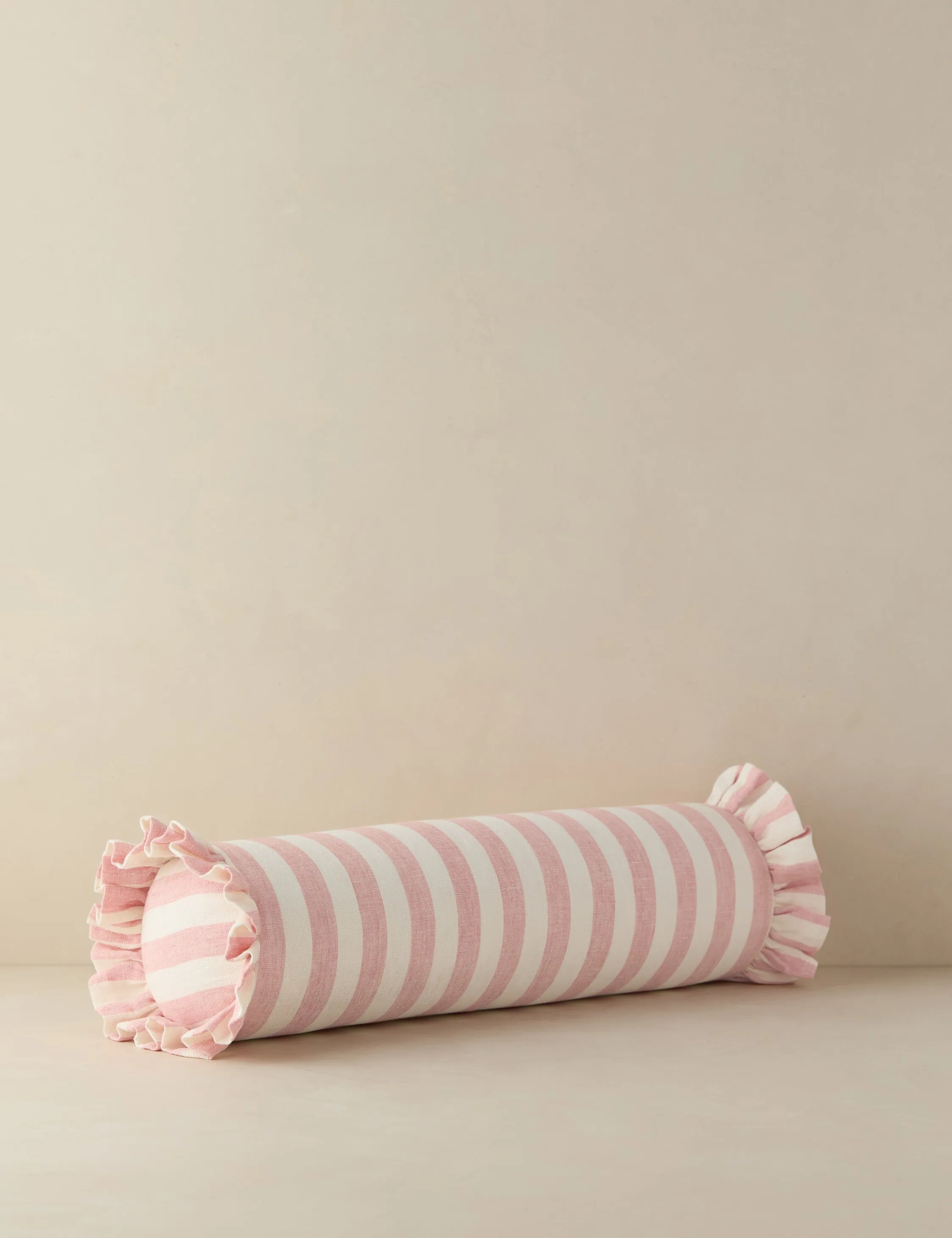 Amaroso Linen Ruffle Bolster Pillow Lulu and Georgia