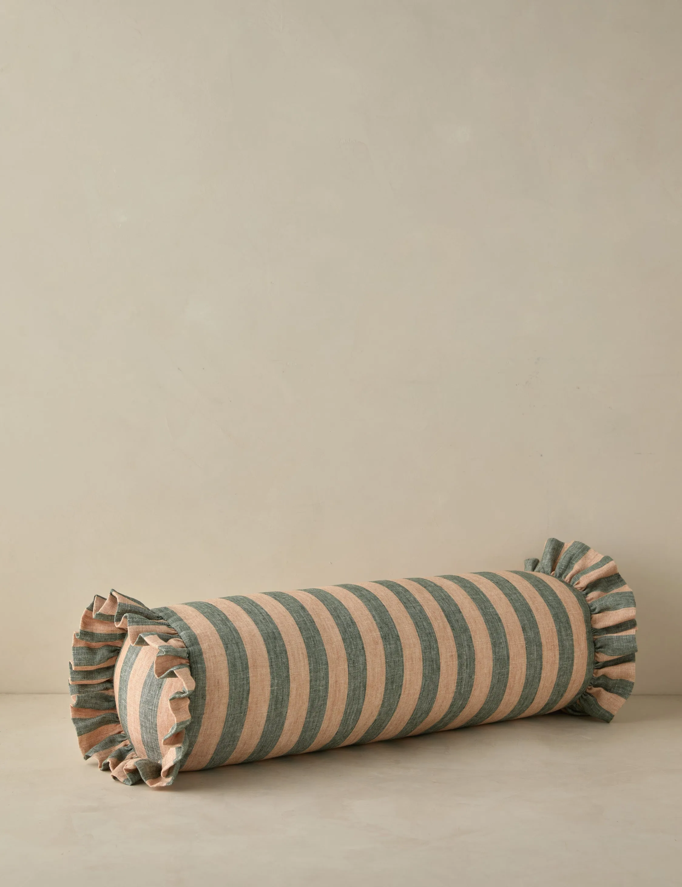 Amaroso Linen Ruffle Bolster Pillow Lulu and Georgia