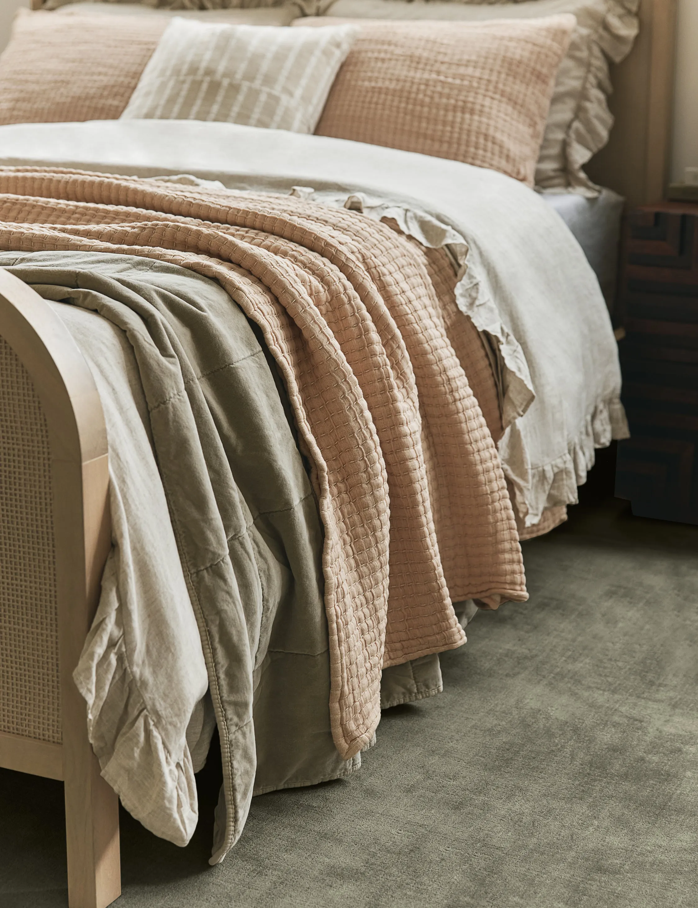 Amsterdam Cotton Velvet Coverlet by Pom Pom at Home Lulu and Georgia
