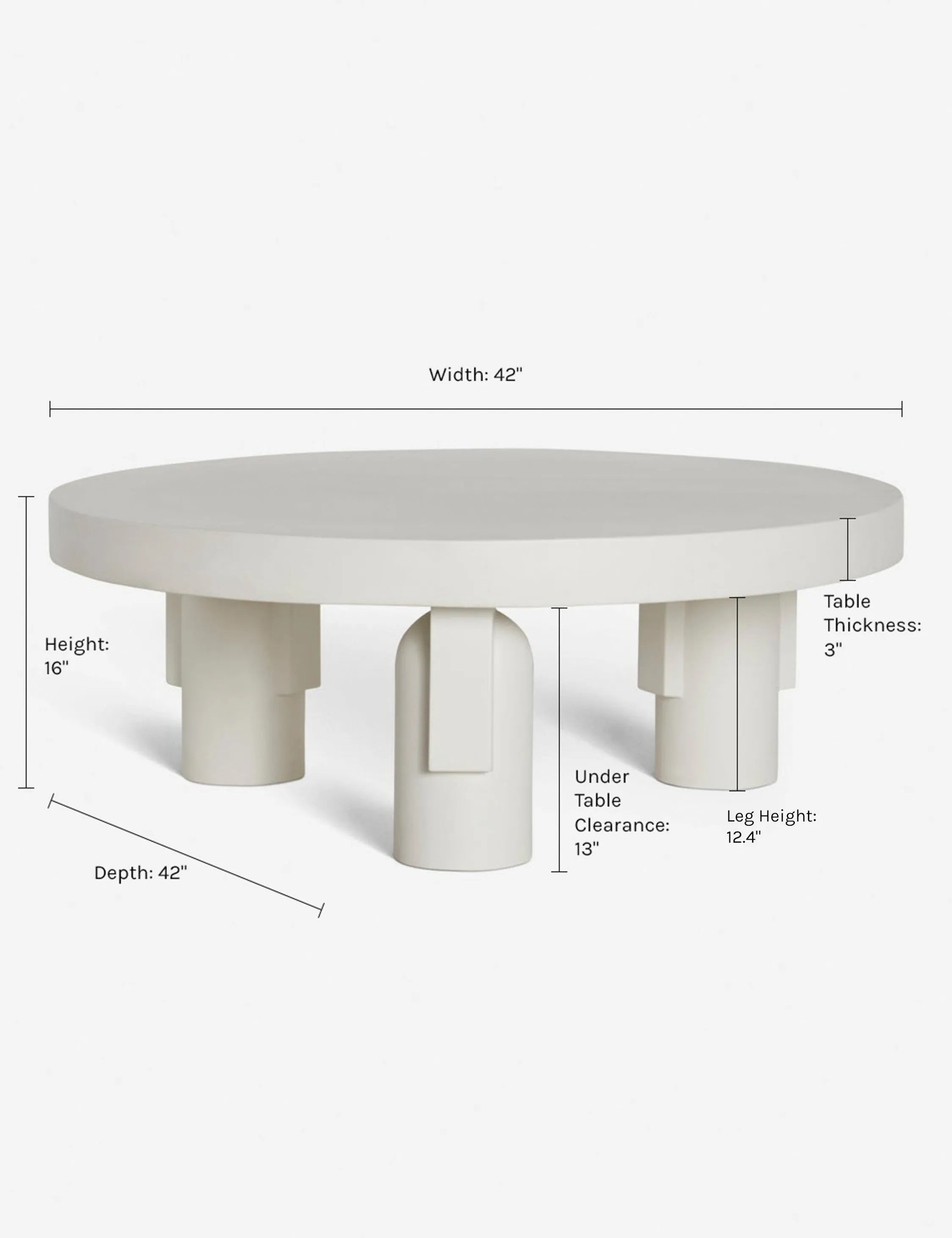 Anja Indoor / Outdoor Round Coffee Table Lulu and Georgia