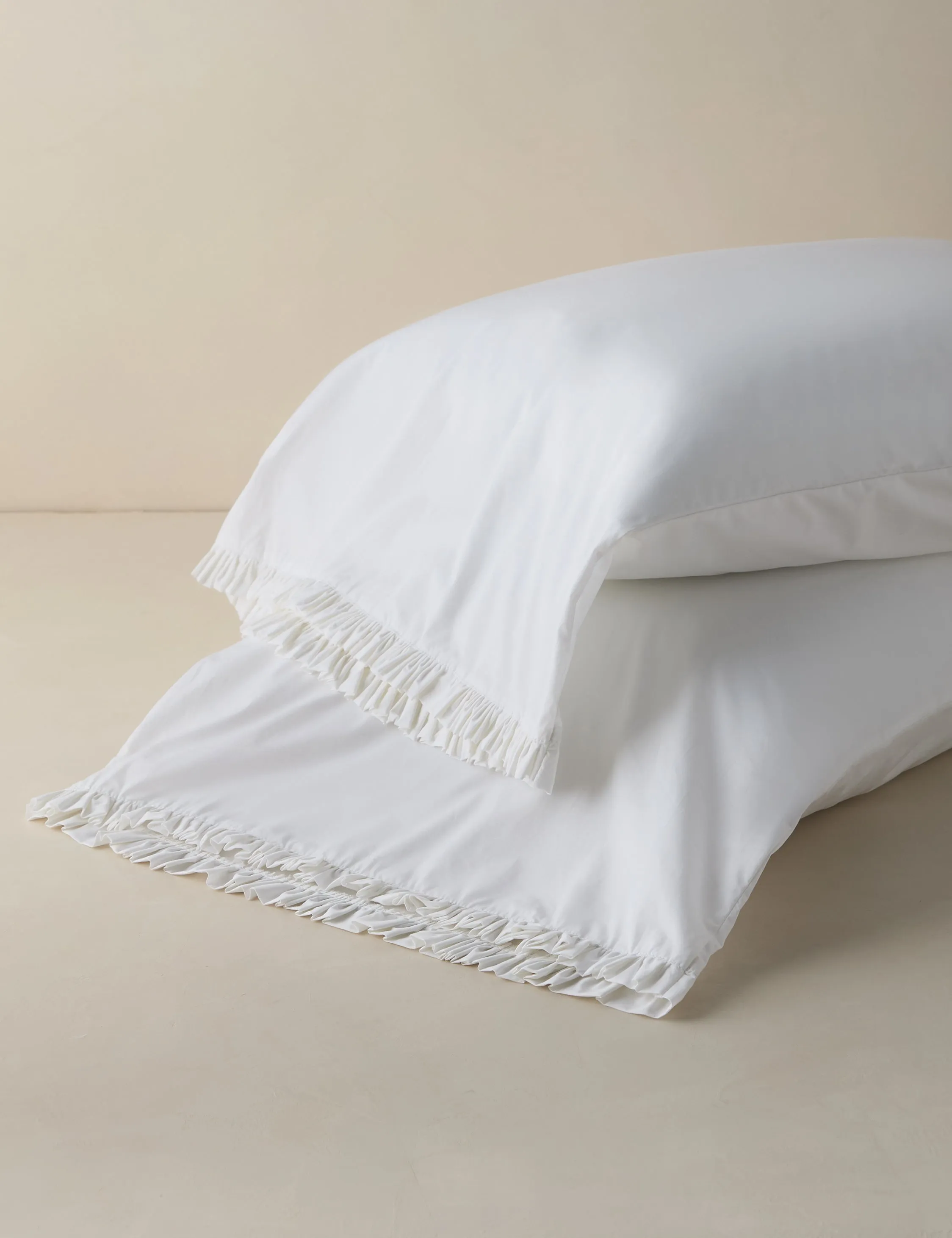 Audrey Ruffle Cotton Percale Sheet Set by Pom Pom at Home Lulu and Georgia
