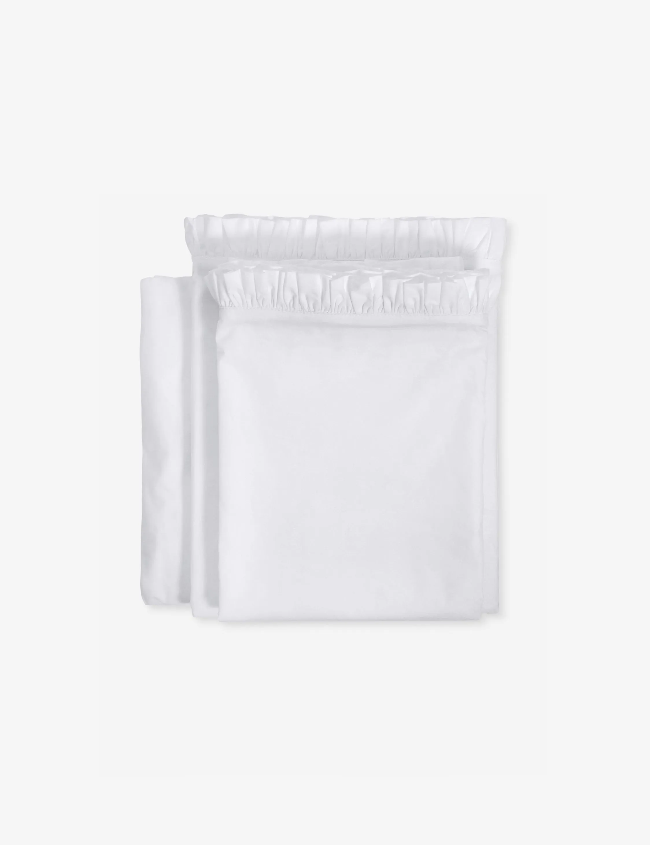 Audrey Ruffle Cotton Percale Sheet Set by Pom Pom at Home Lulu and Georgia