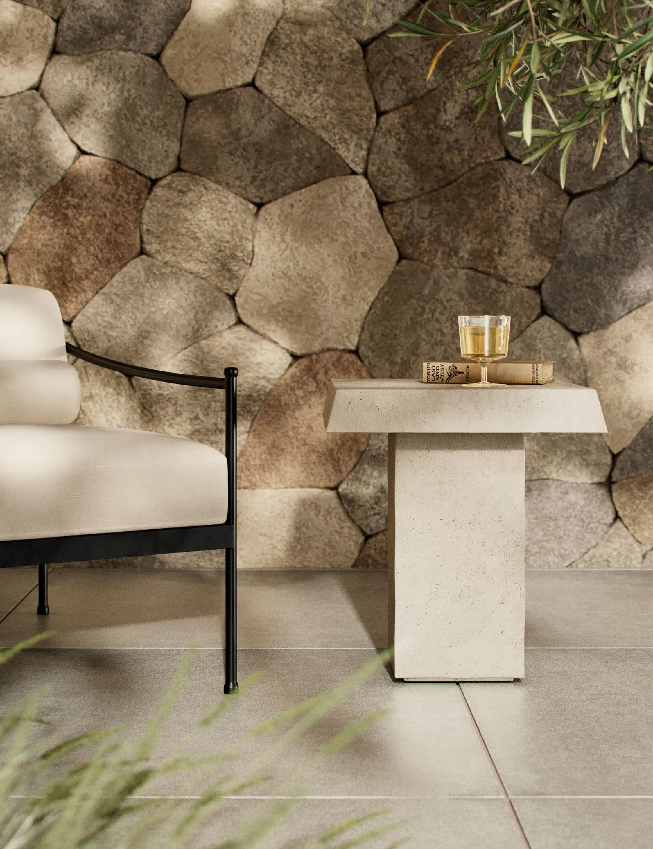 Avila Indoor / Outdoor Side Table by Amber Lewis x Four Hands Lulu and Georgia
