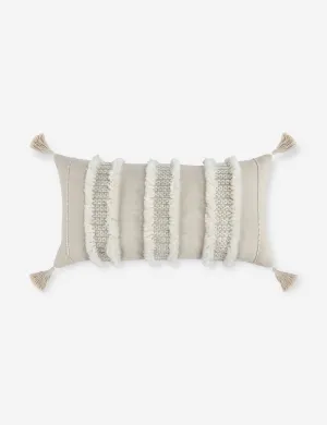 Bardo Lumbar Pillow, 14" x 26", Ivory Lulu and Georgia