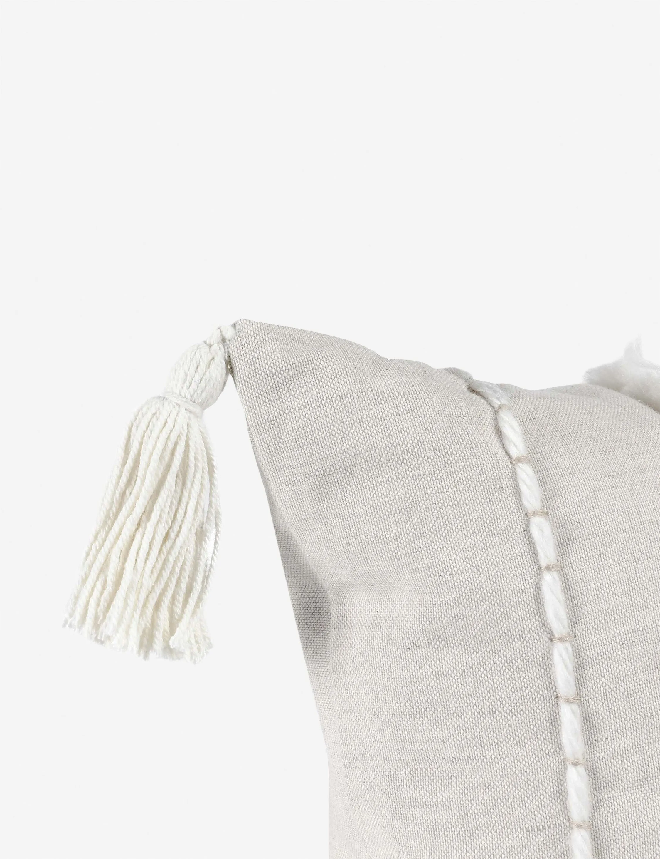 Bardo Lumbar Pillow, 14" x 26", Ivory Lulu and Georgia