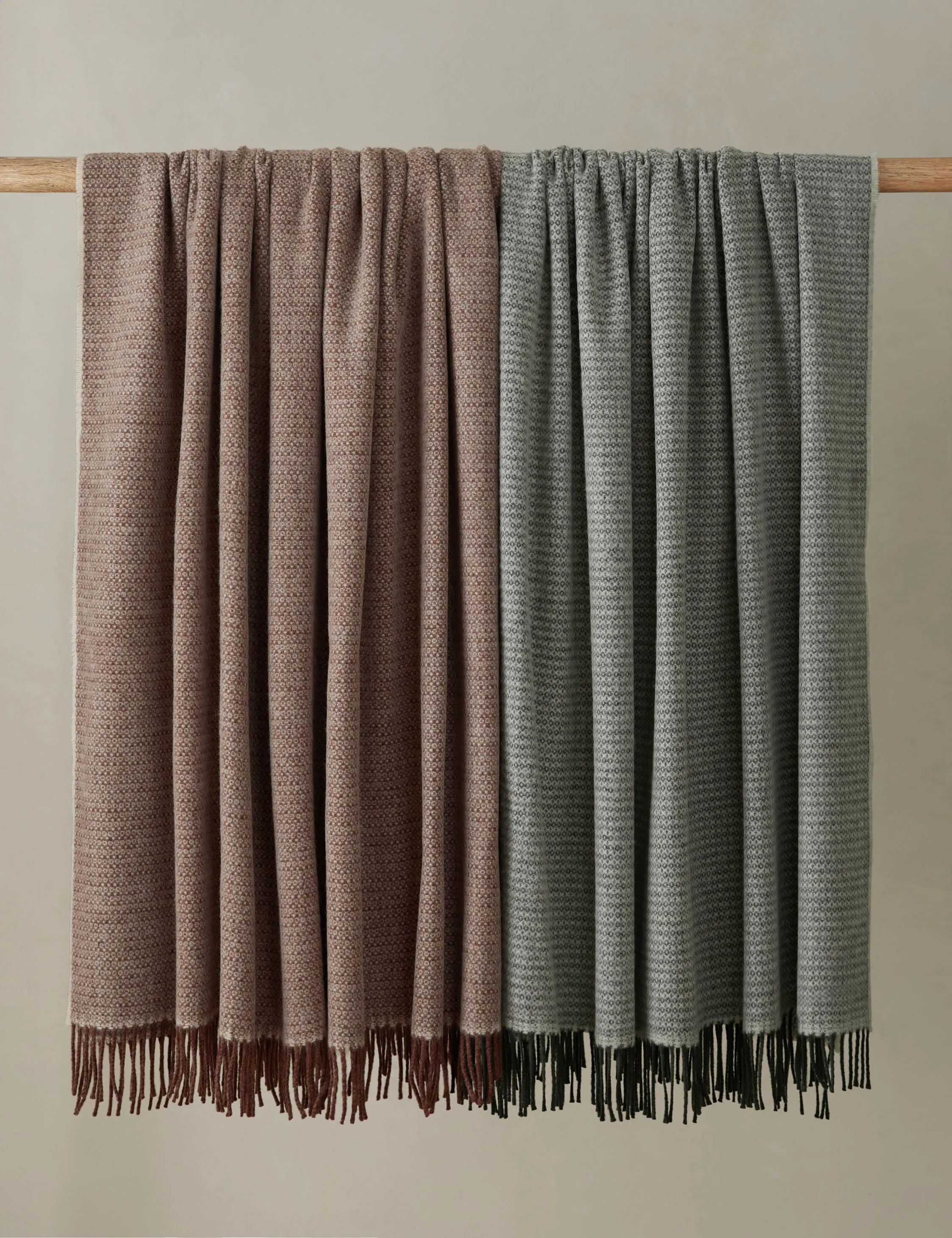 Beaumont Lambswool Throw Lulu and Georgia