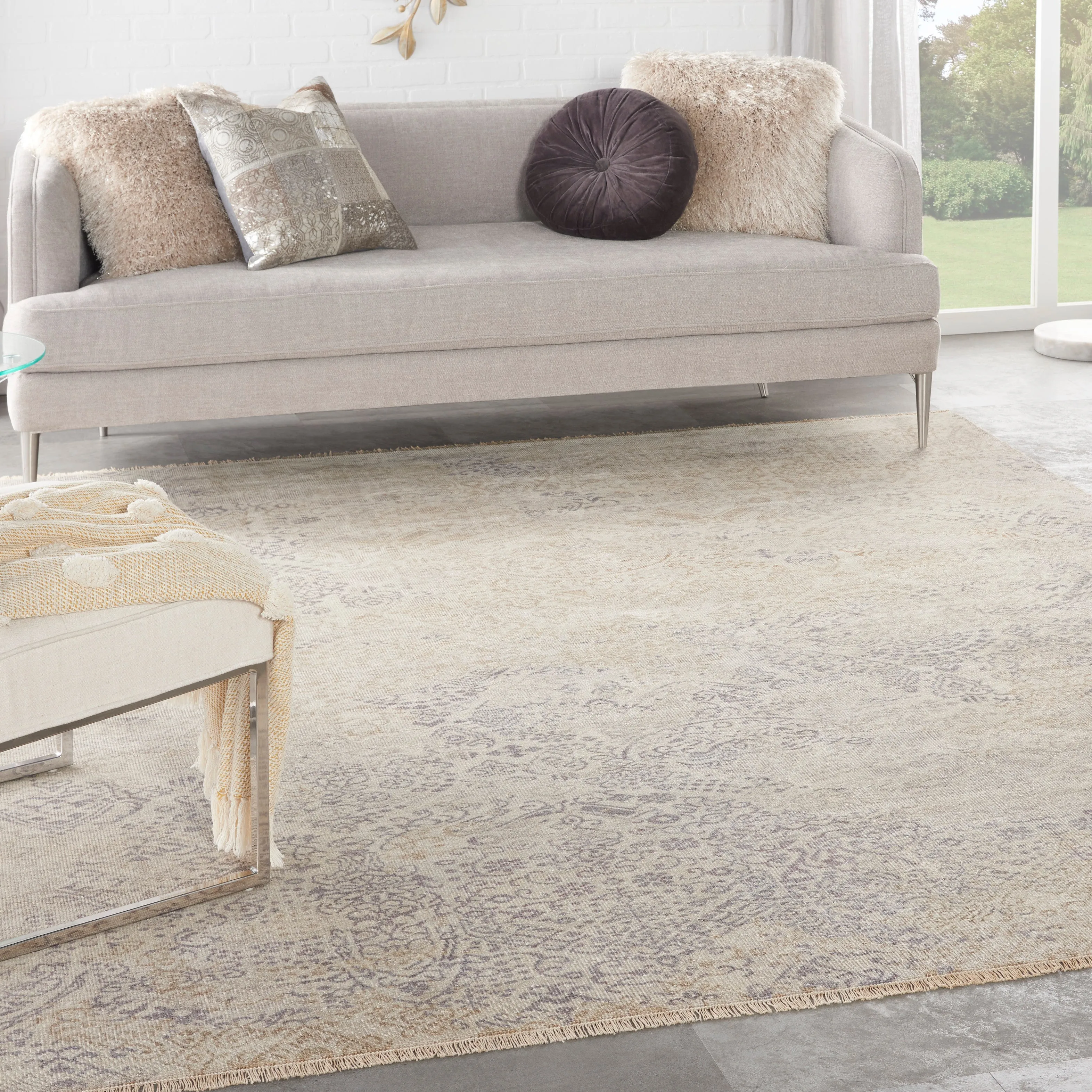 Beige & Brown Essentials Contemporary Bamboo Rug