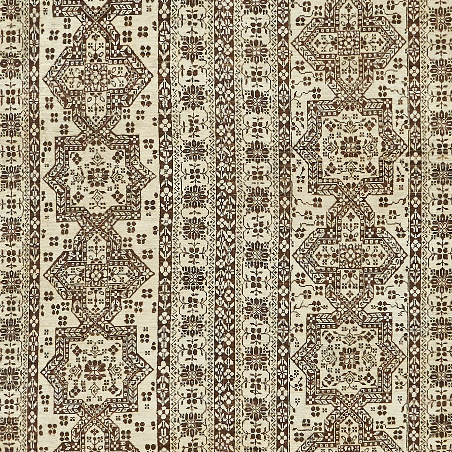 Beige Overdyed Wool Rug - 4' x 4'