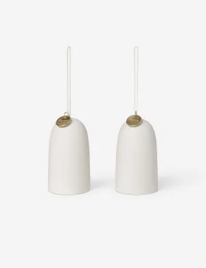 Bell Ceramic Ornaments (Set of 2) by Ferm Living Lulu and Georgia