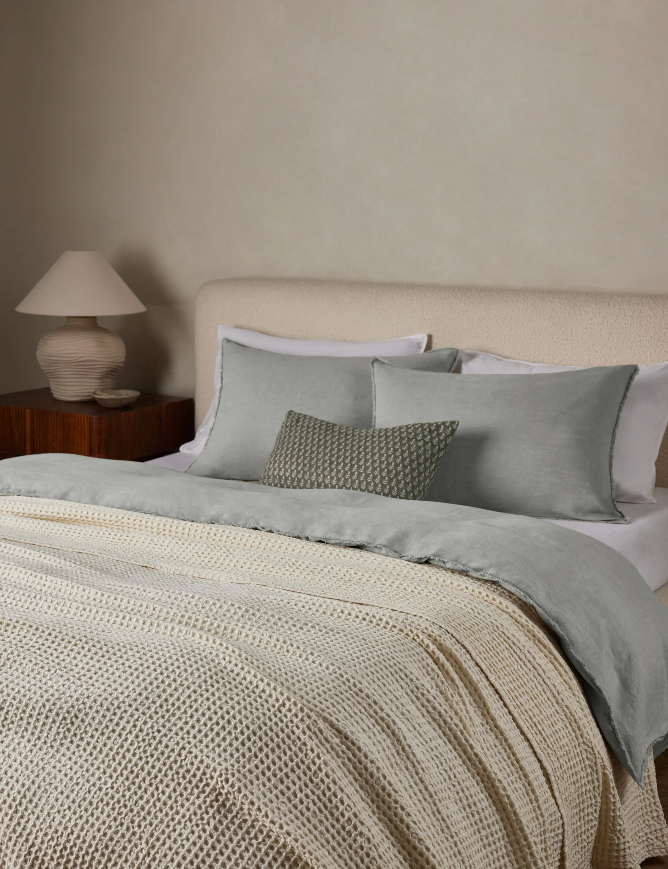 Blair Stonewashed Linen Duvet by Pom Pom at Home Lulu and Georgia