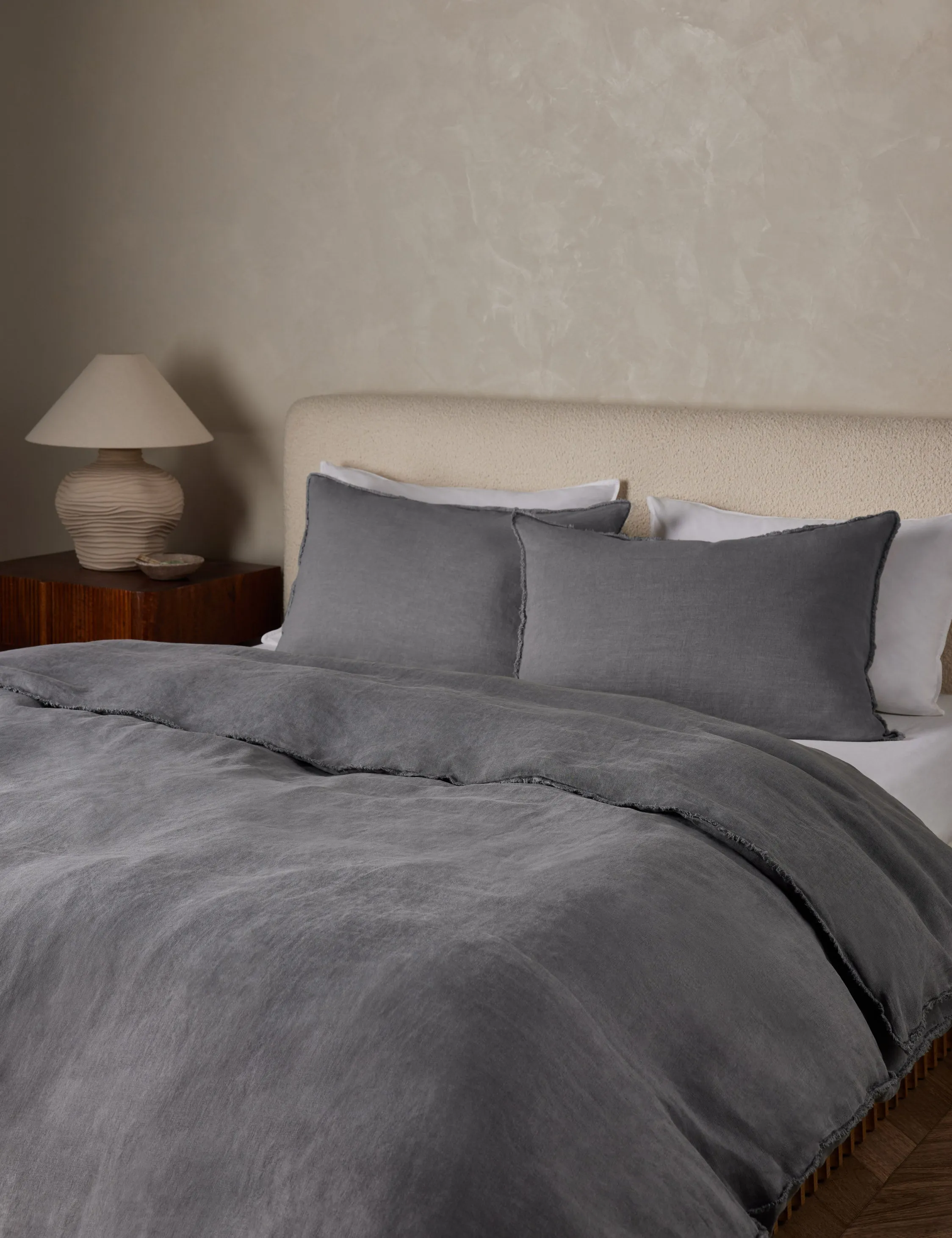 Blair Stonewashed Linen Duvet by Pom Pom at Home Lulu and Georgia