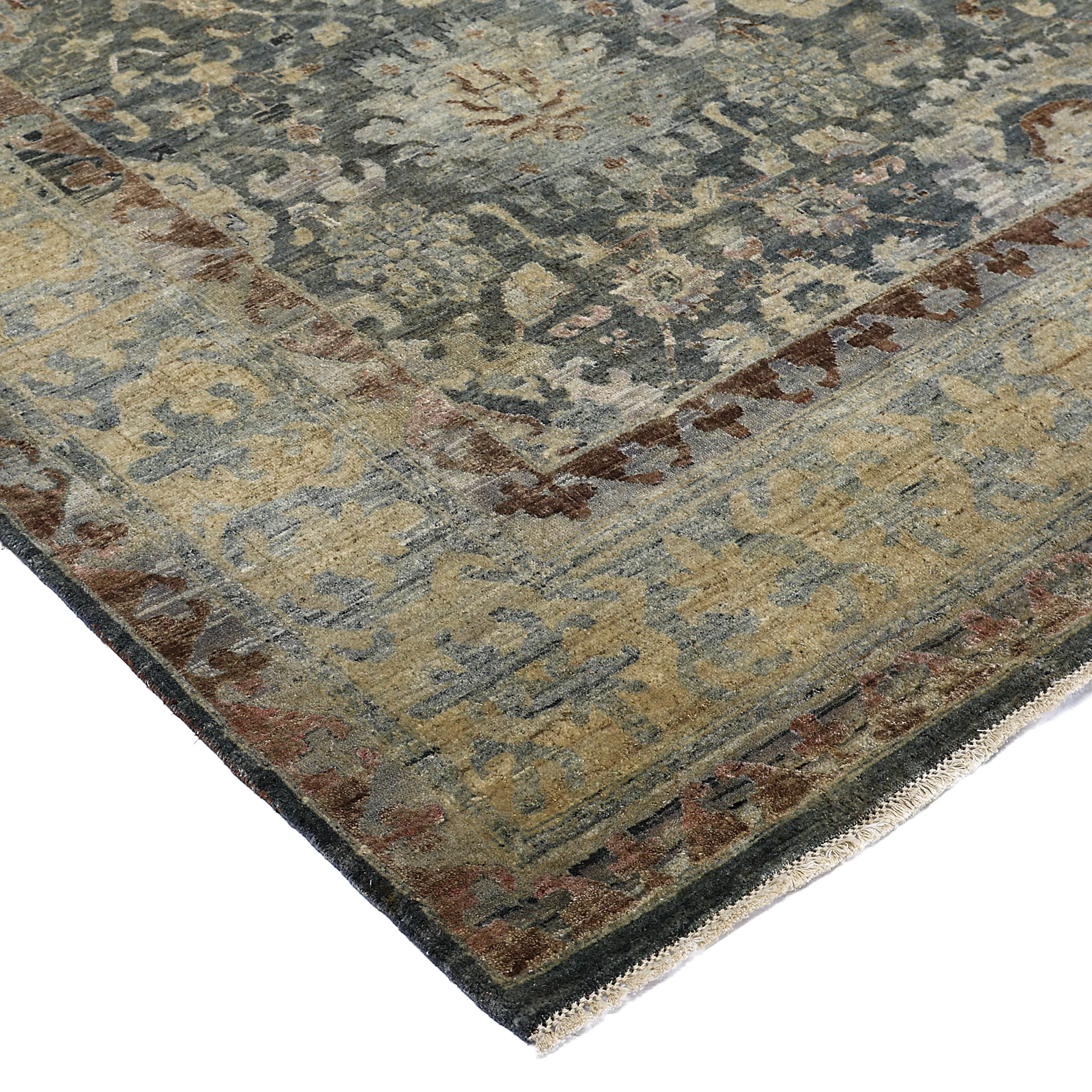 Blue Alchemy Transitional Silk Wool Blend Rug - 10' x 14'4"