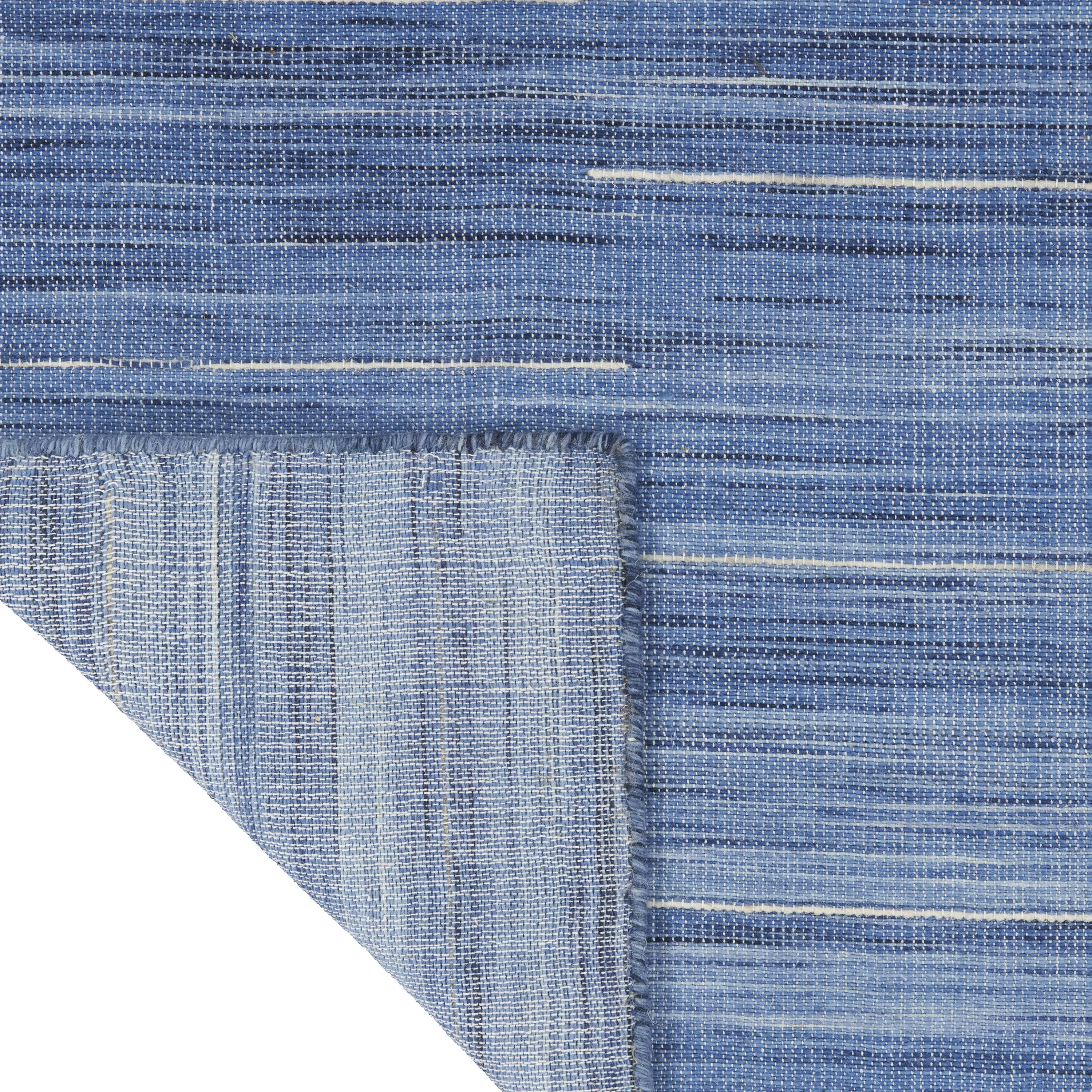 Blue Kavya Flatweave Kilim Rug