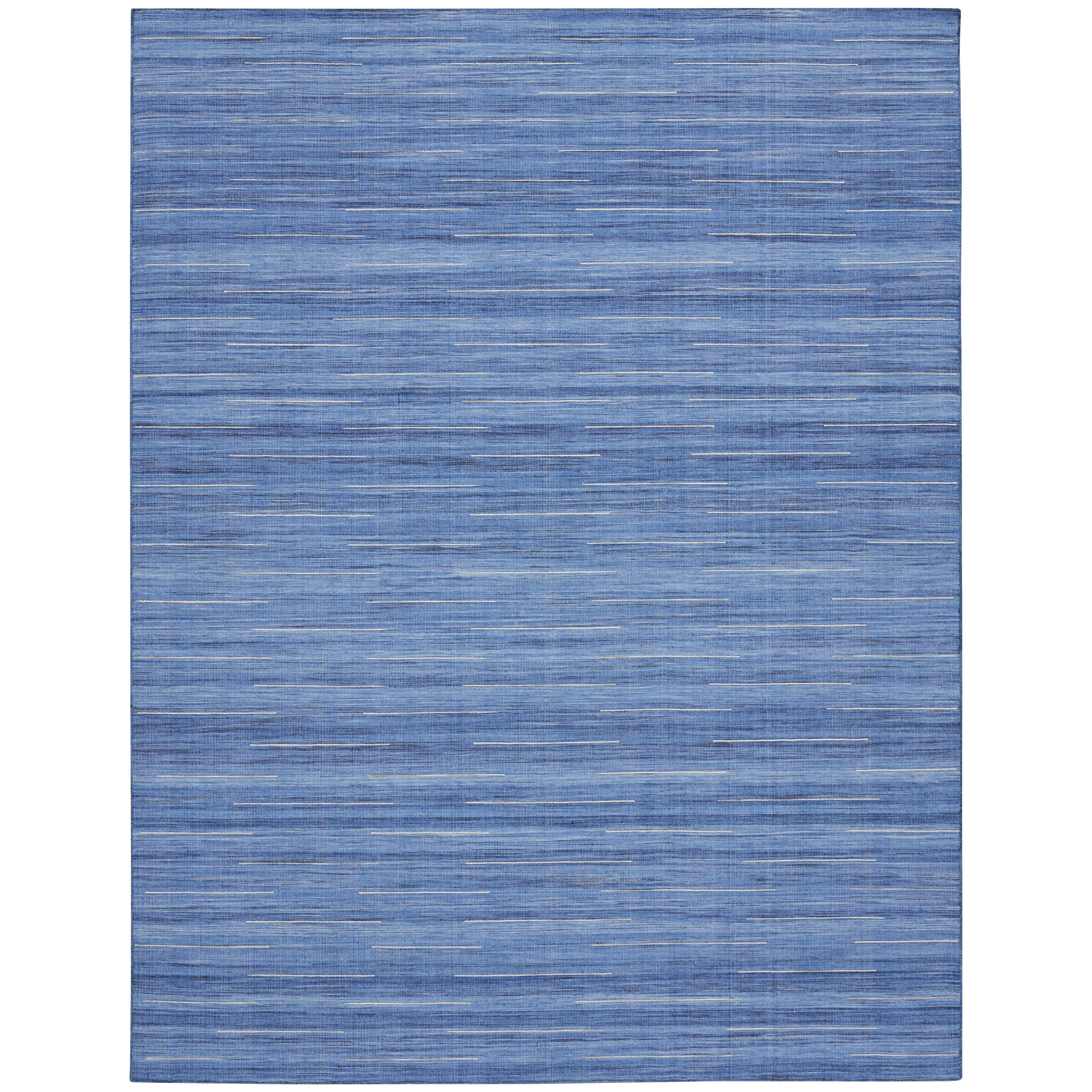 Blue Kavya Flatweave Kilim Rug