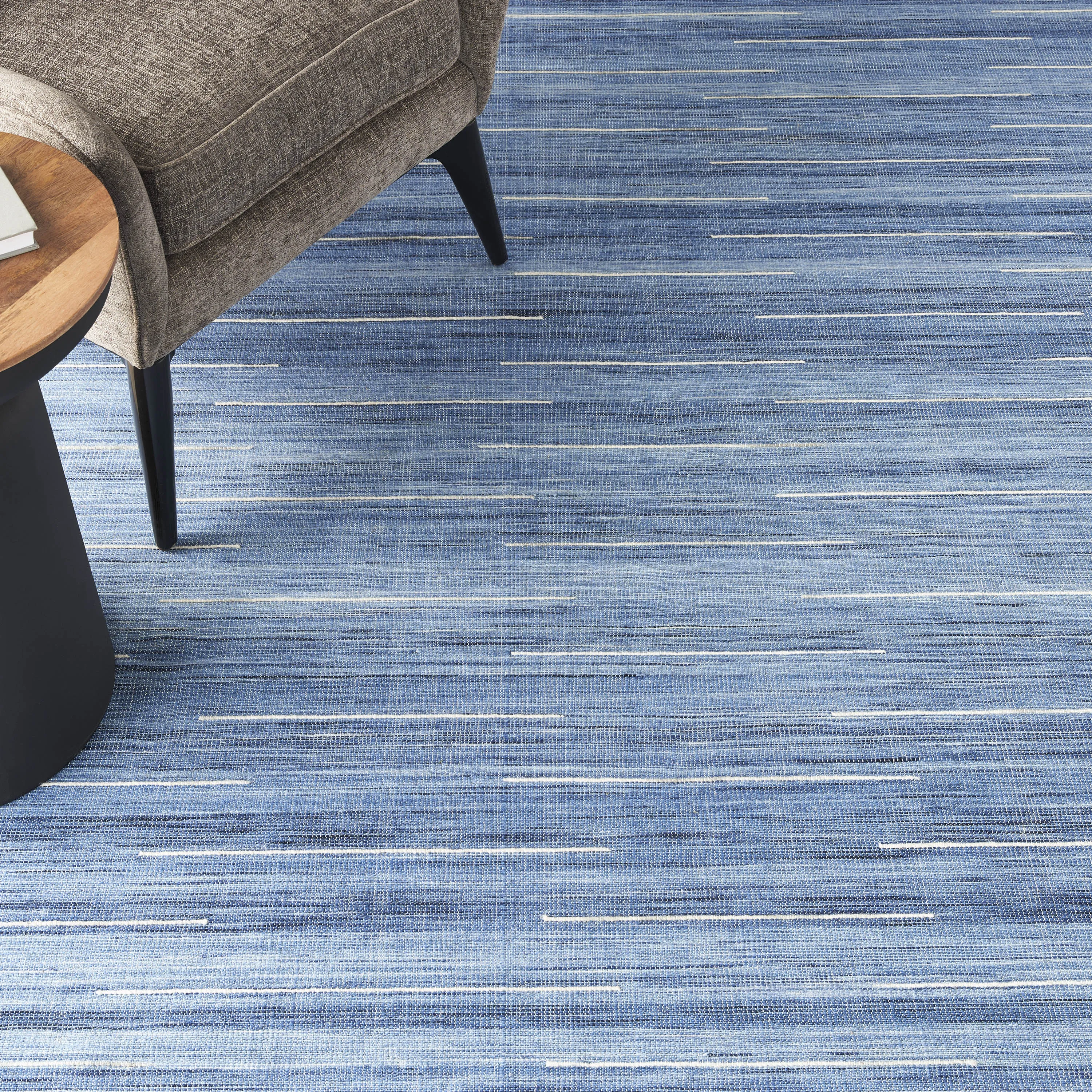 Blue Kavya Flatweave Kilim Rug