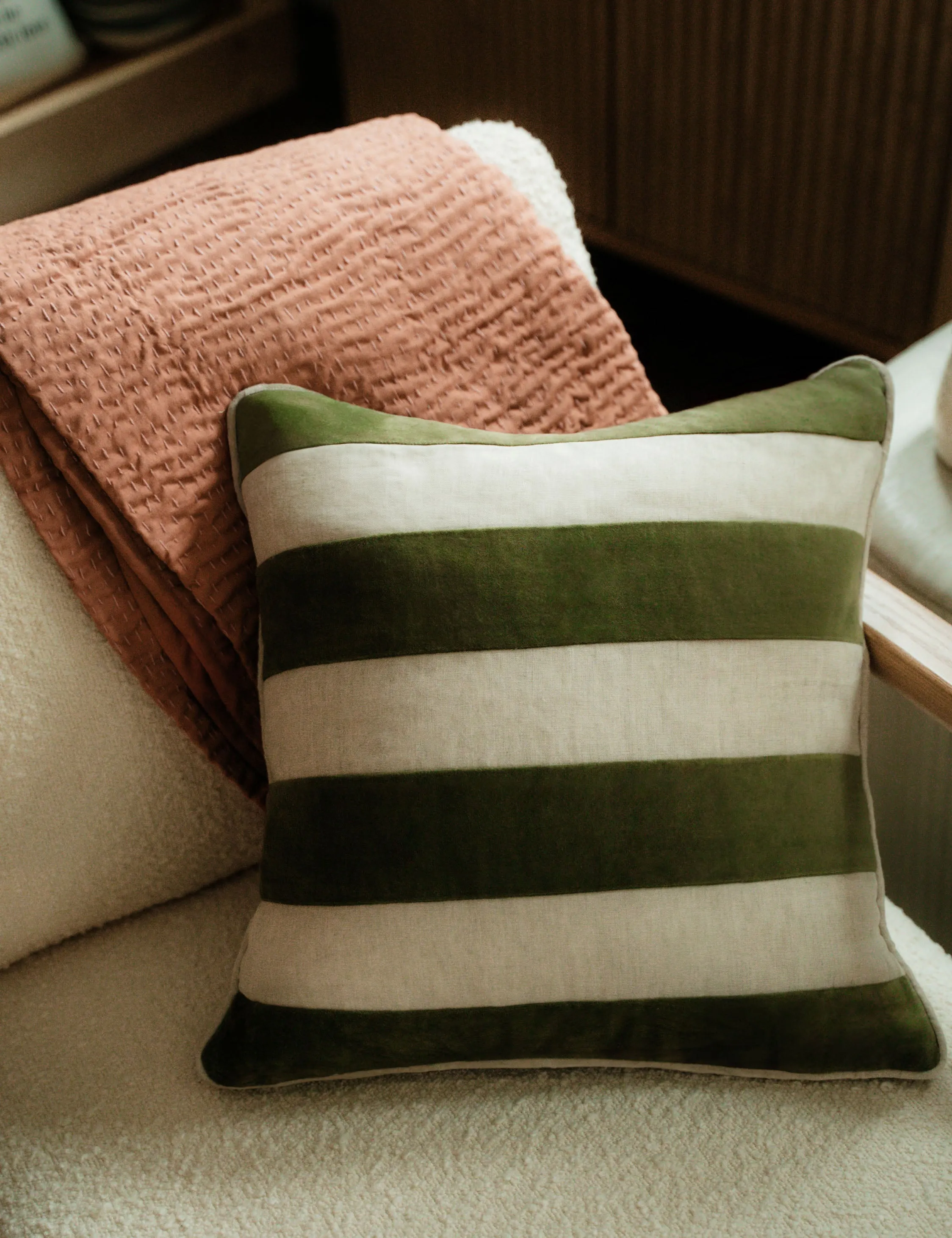 Borroto Velvet Stripe Pillow Lulu and Georgia