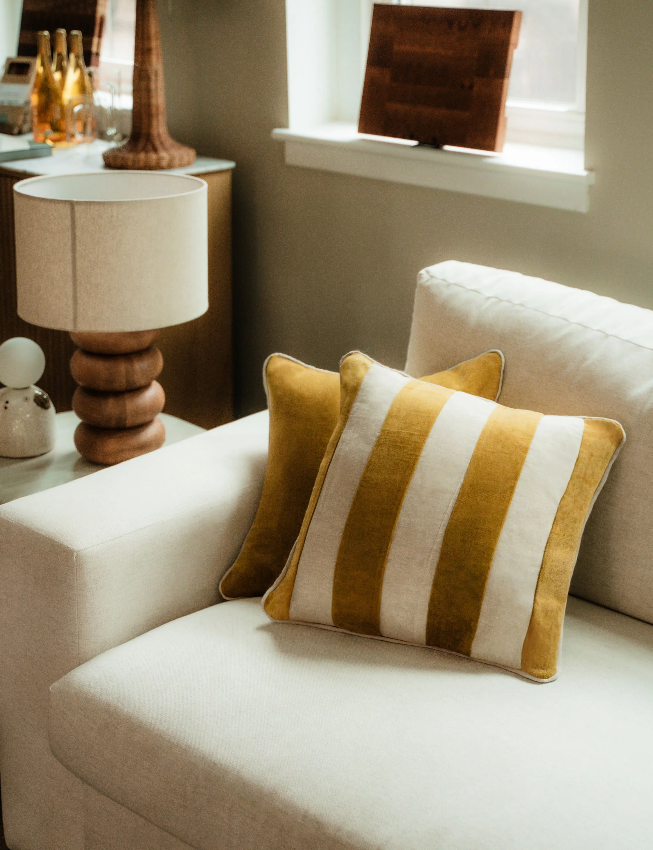 Borroto Velvet Stripe Pillow Lulu and Georgia