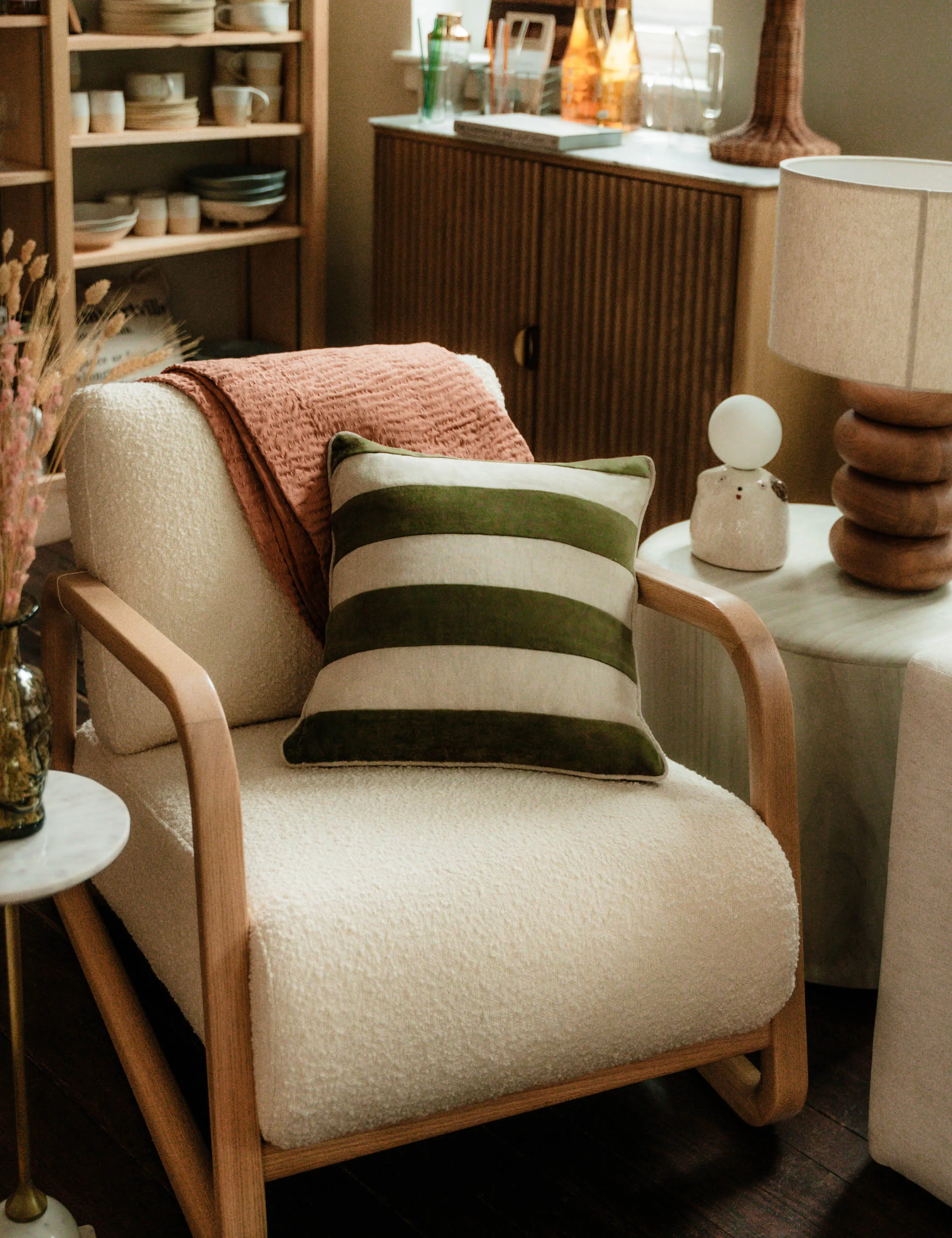 Borroto Velvet Stripe Pillow Lulu and Georgia