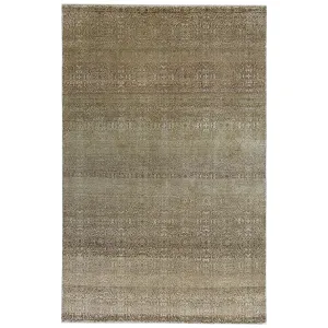 Brown Alchemy Transitional Wool Silk Blend Rug - 6'1”x 9'5"