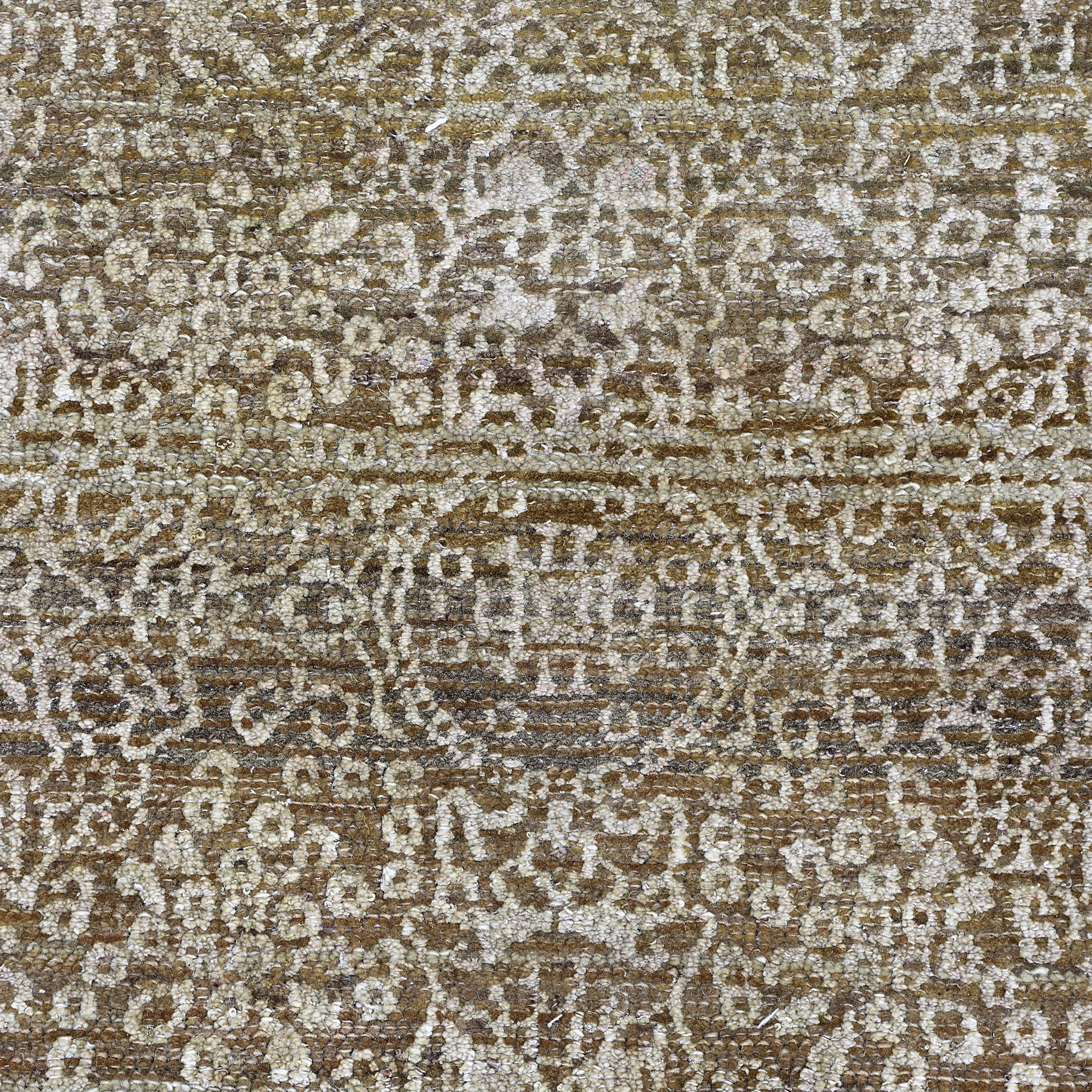 Brown Alchemy Transitional Wool Silk Blend Rug - 6'1”x 9'5"