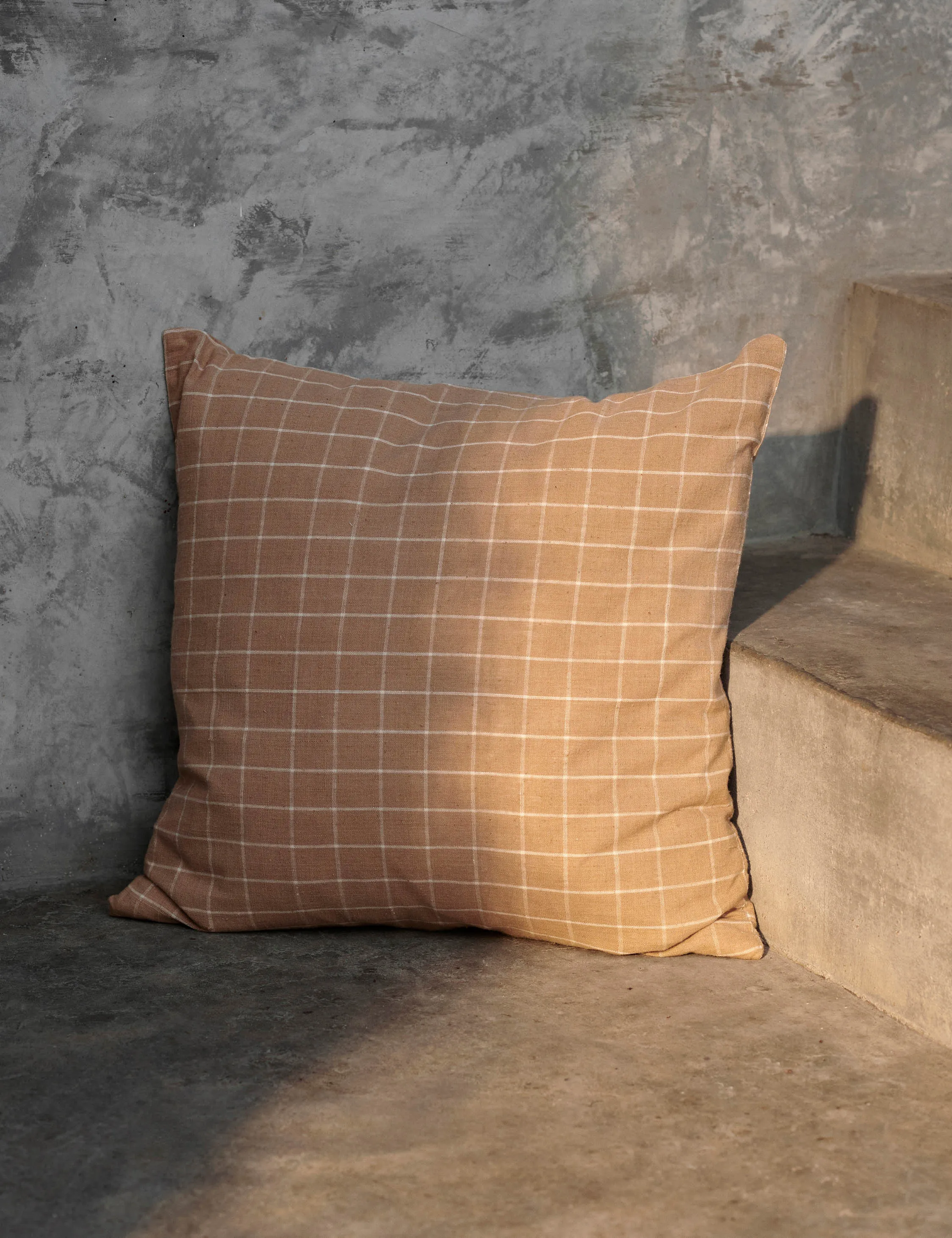 Brown Cotton Pillow by Ferm Living Lulu and Georgia