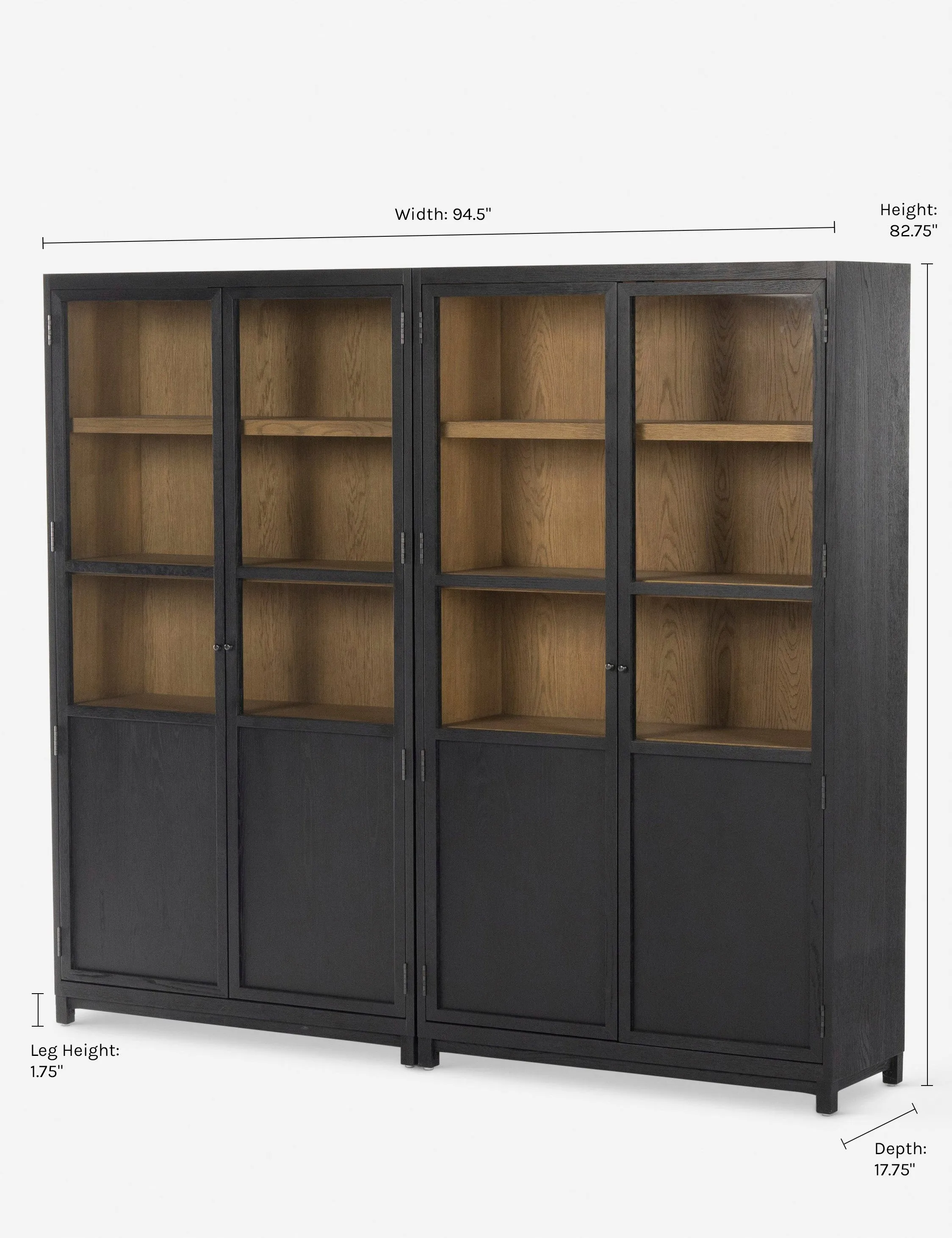 Carly Double Curio Cabinet Lulu and Georgia