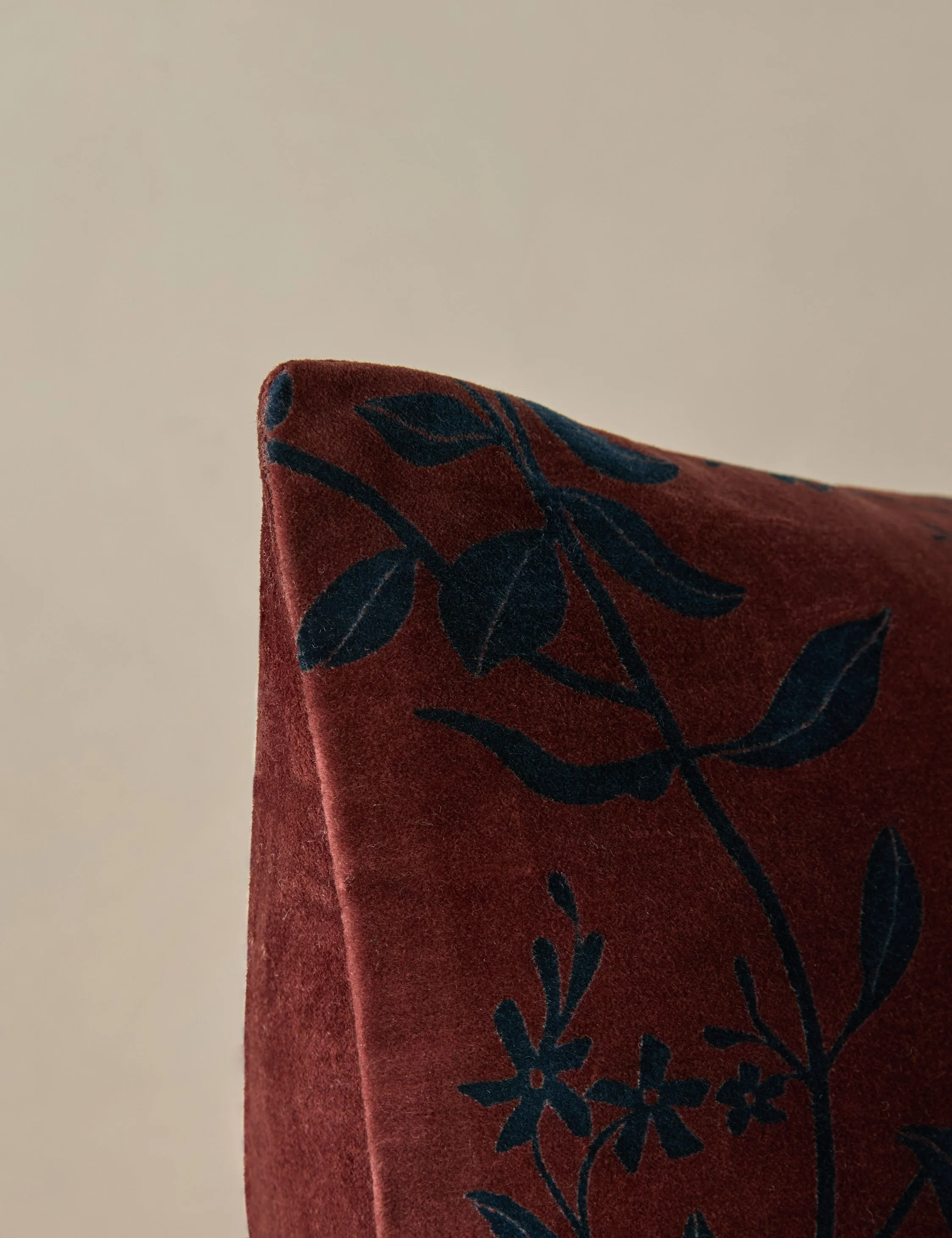 Carmine Velvet Pillow Lulu and Georgia