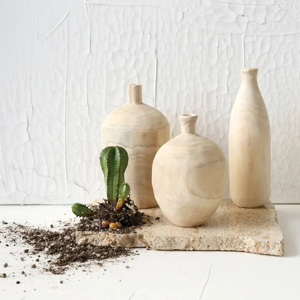 Charlynn Wood Vases (Set of 3) Lulu and Georgia