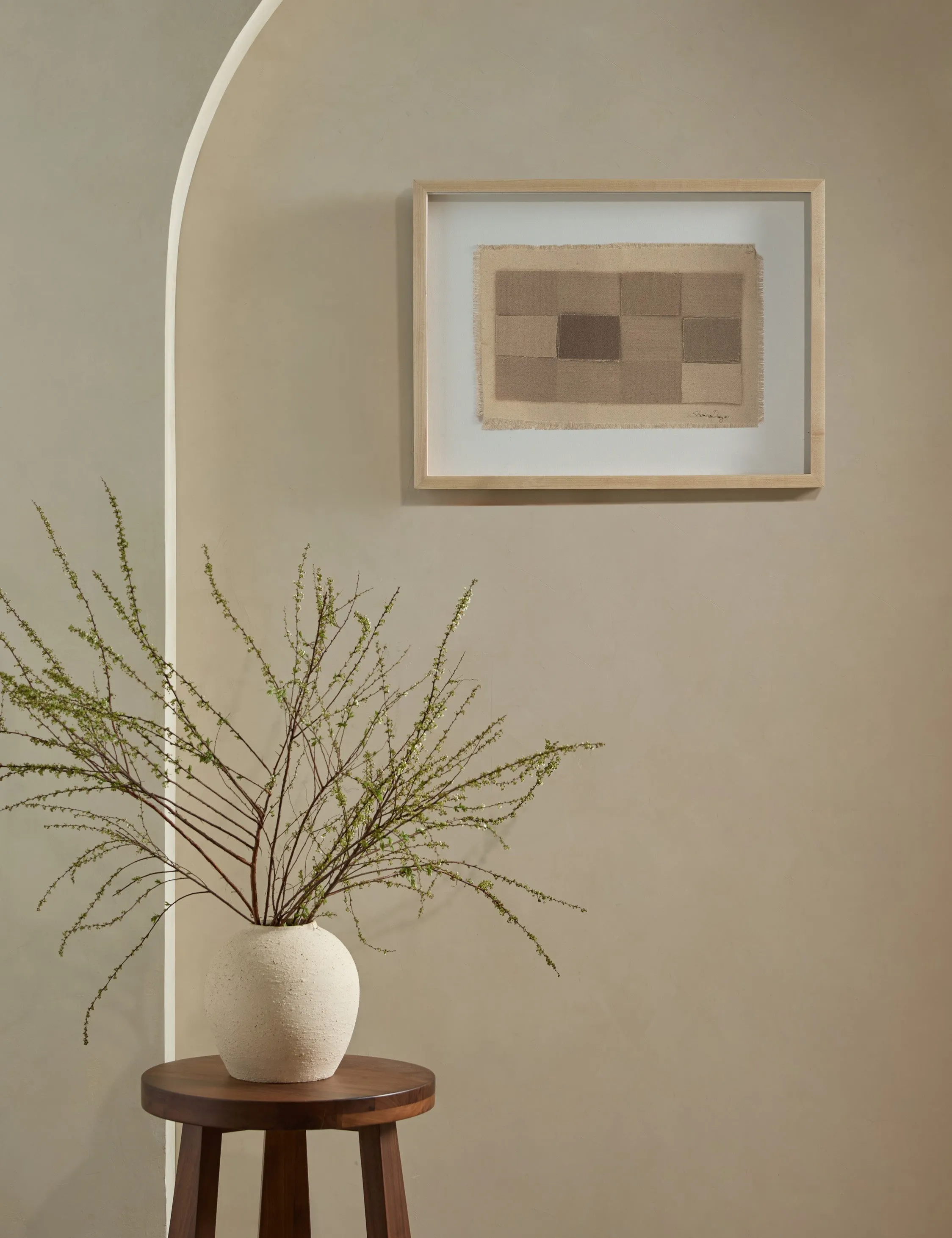 Checkered Earth Tones Wall Art by Shaina Page Lulu and Georgia