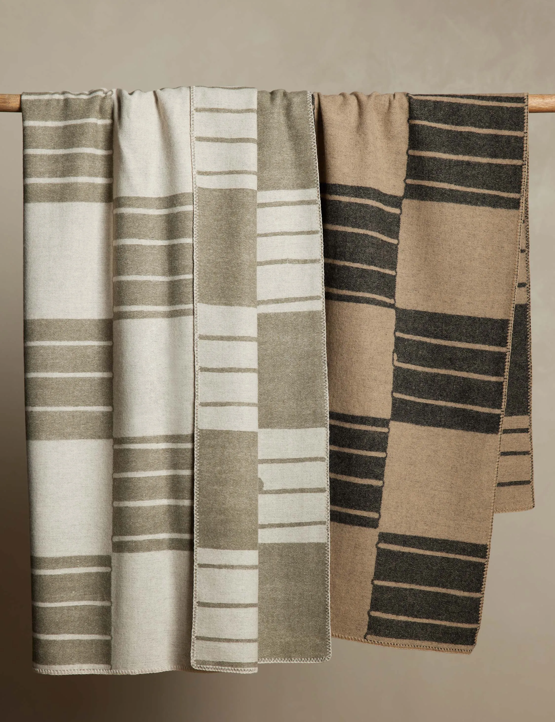 Checkered Reversible Wool Throw by Sarah Sherman Samuel Lulu and Georgia
