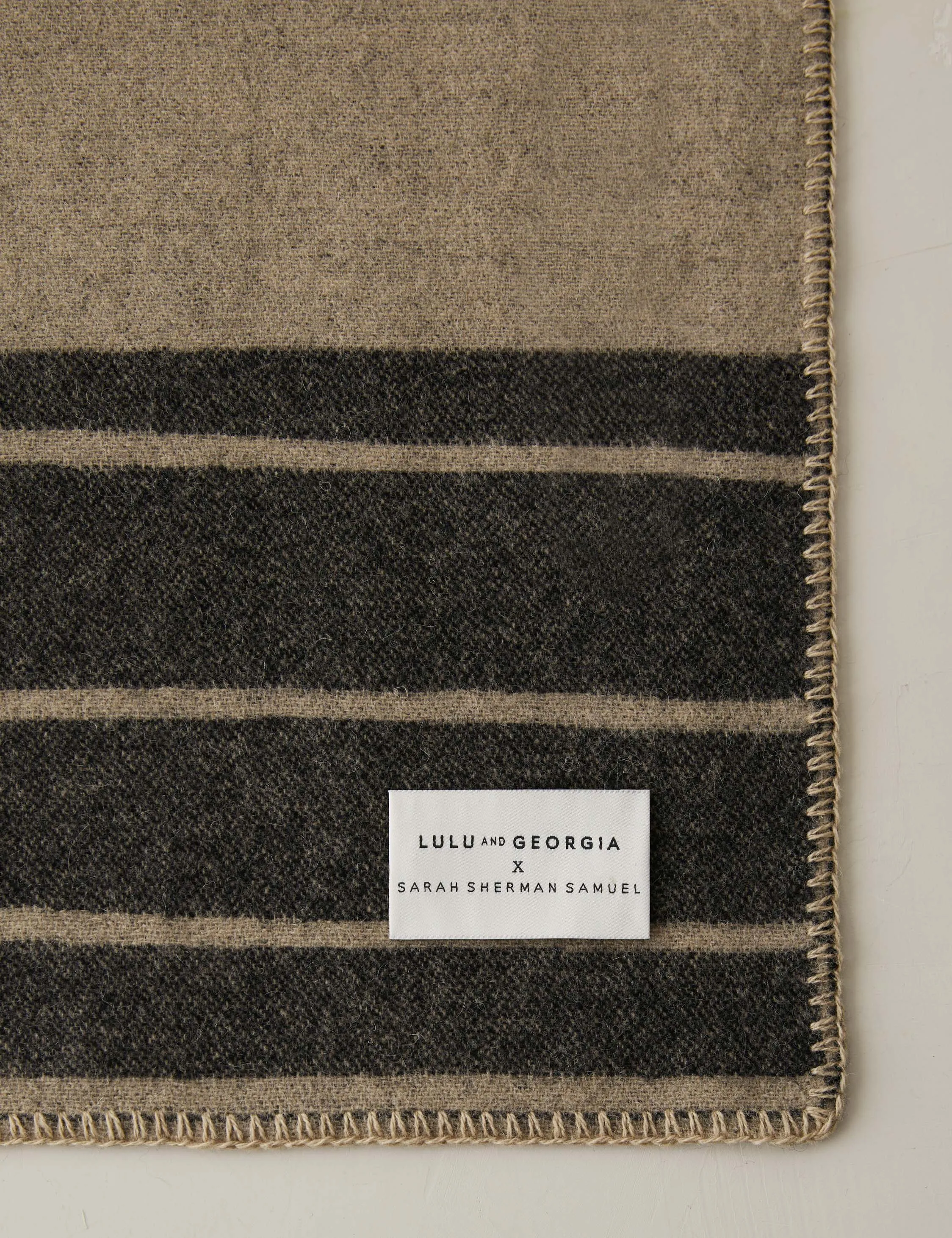 Checkered Reversible Wool Throw by Sarah Sherman Samuel Lulu and Georgia