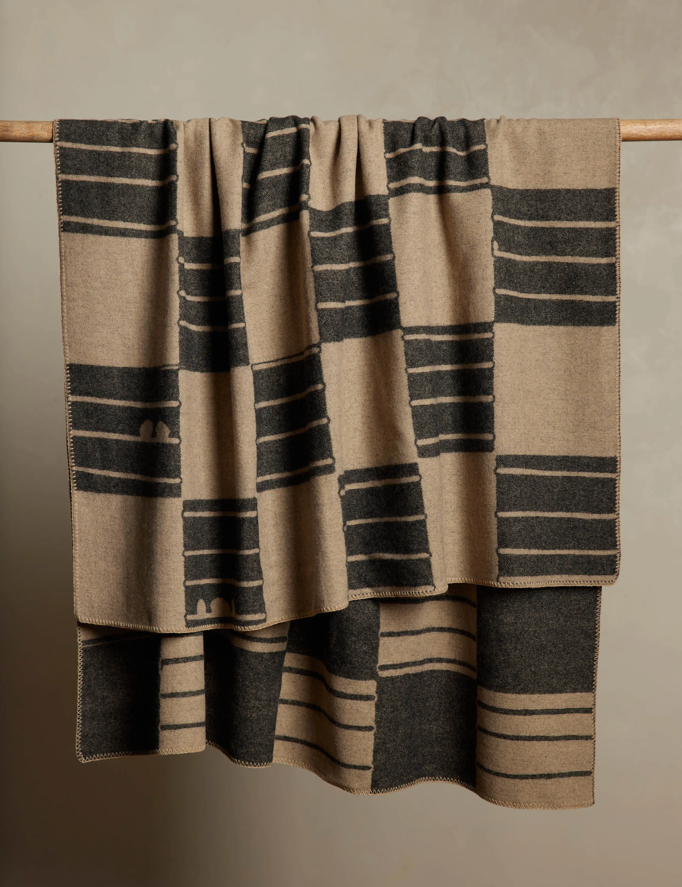 Checkered Reversible Wool Throw by Sarah Sherman Samuel Lulu and Georgia