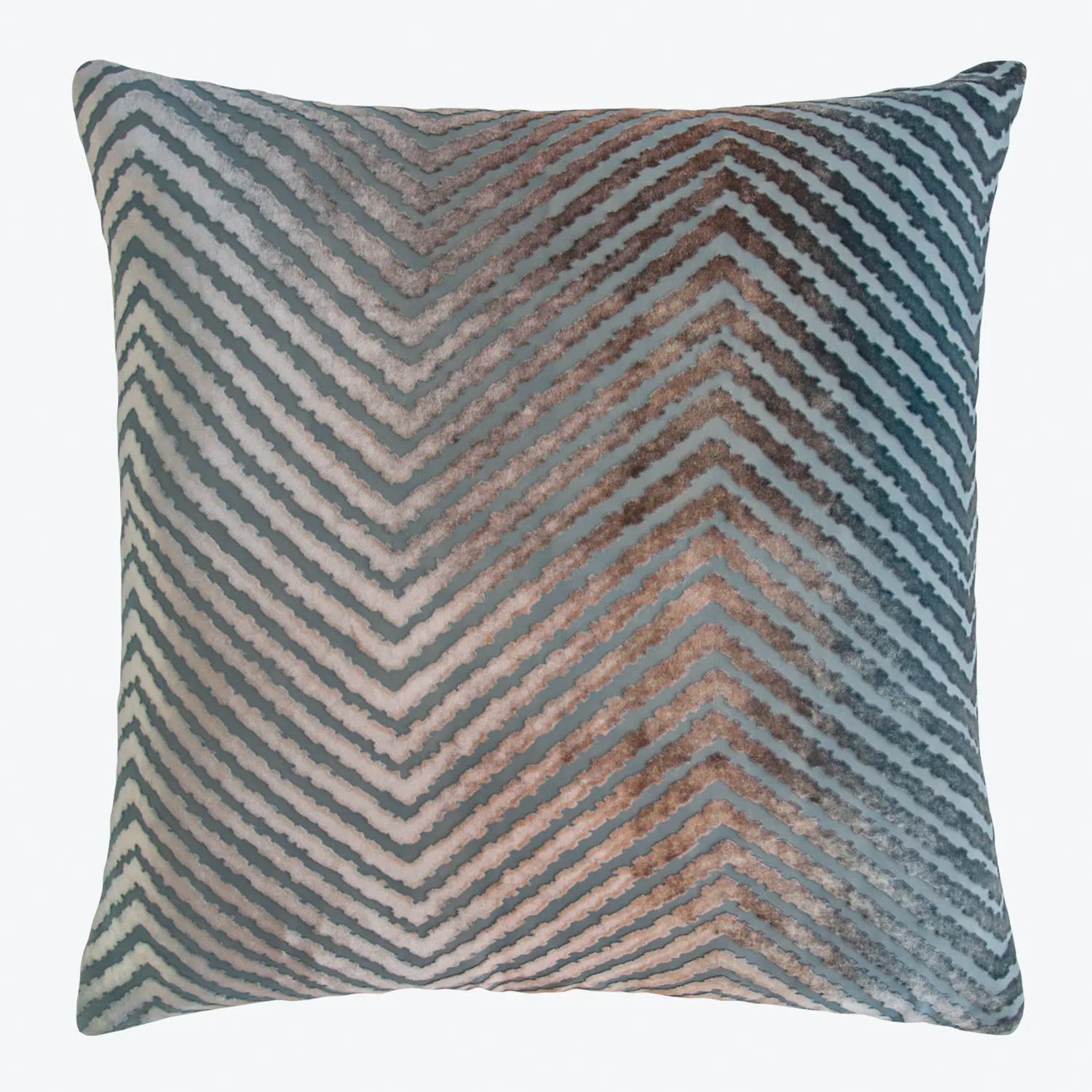 Chevron Velvet Throw Pillow, Gunmetal