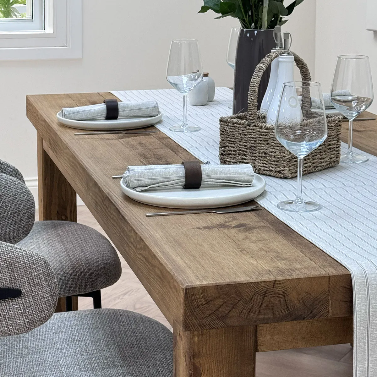 Chopwell Dining Table And Benches Funky Chunky
