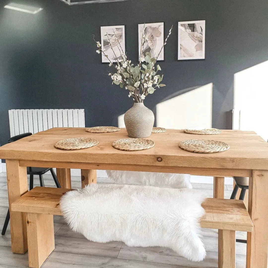 Chopwell Dining Table And Benches Funky Chunky