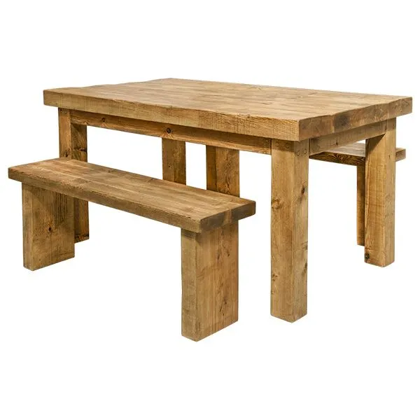 Chopwell Dining Table And Benches Funky Chunky