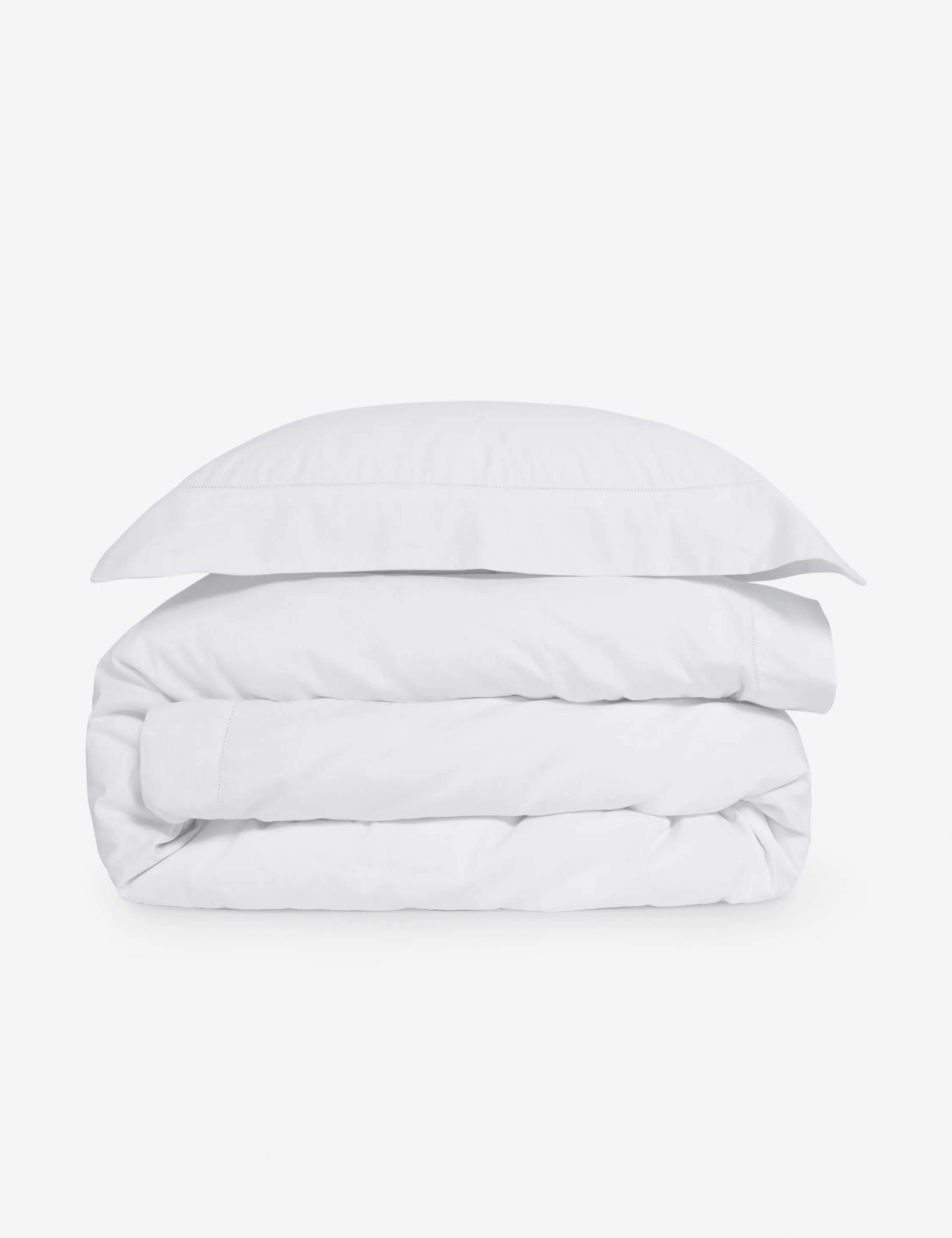 Classico Hemstitch Cotton Sateen Duvet Set by Pom Pom at Home Lulu and Georgia