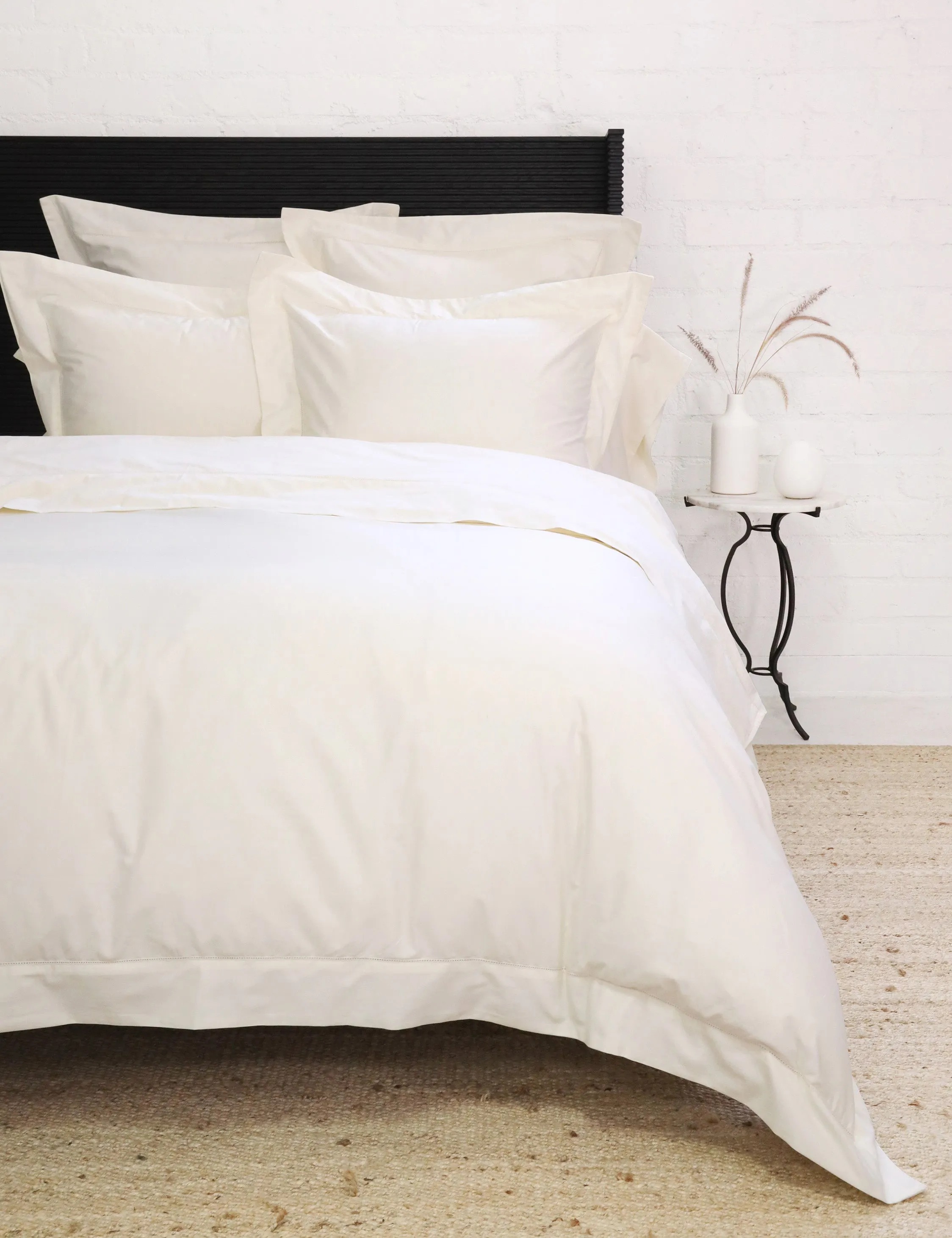 Classico Hemstitch Cotton Sateen Sham by Pom Pom at Home Lulu and Georgia