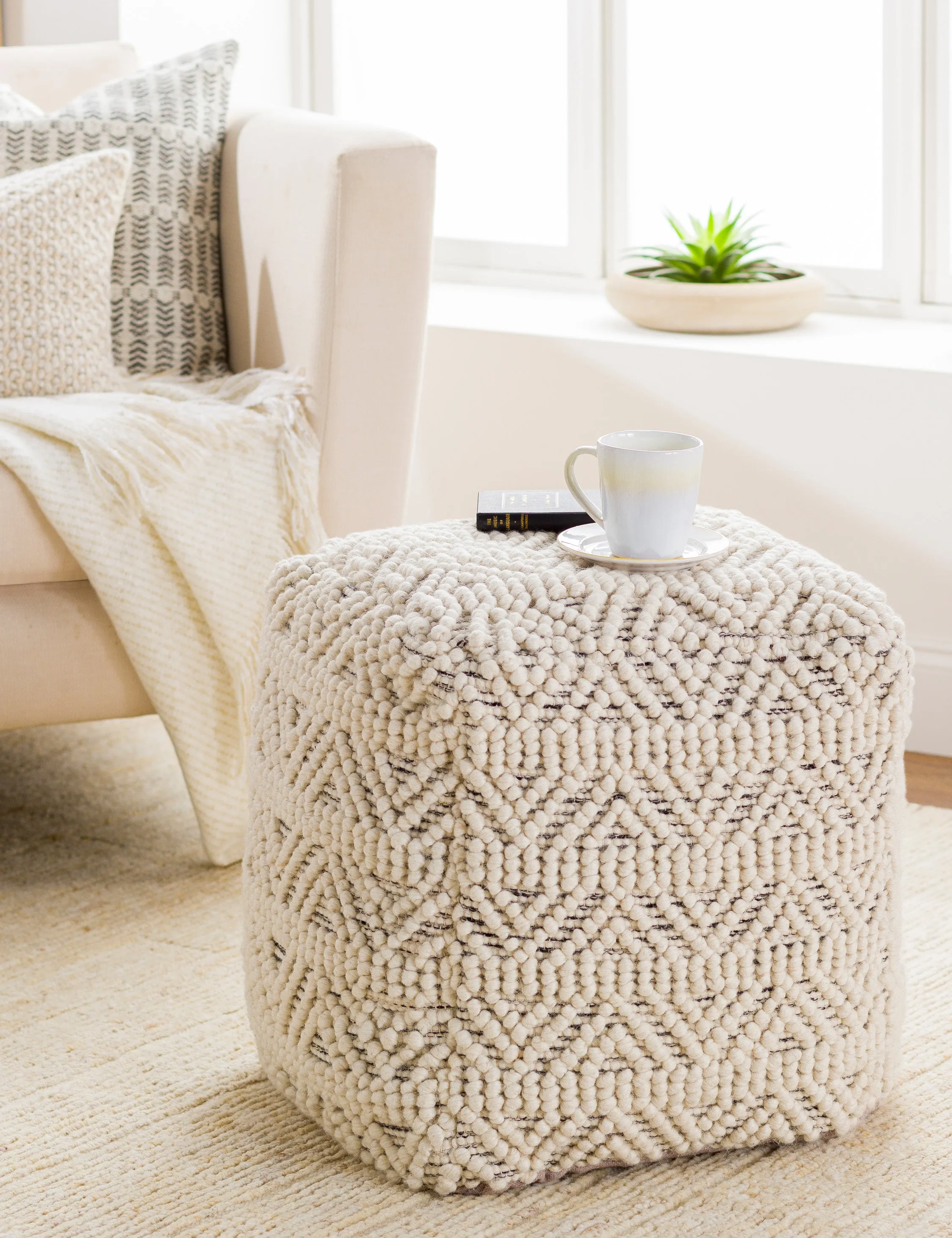 Courtney Square Pouf Lulu and Georgia