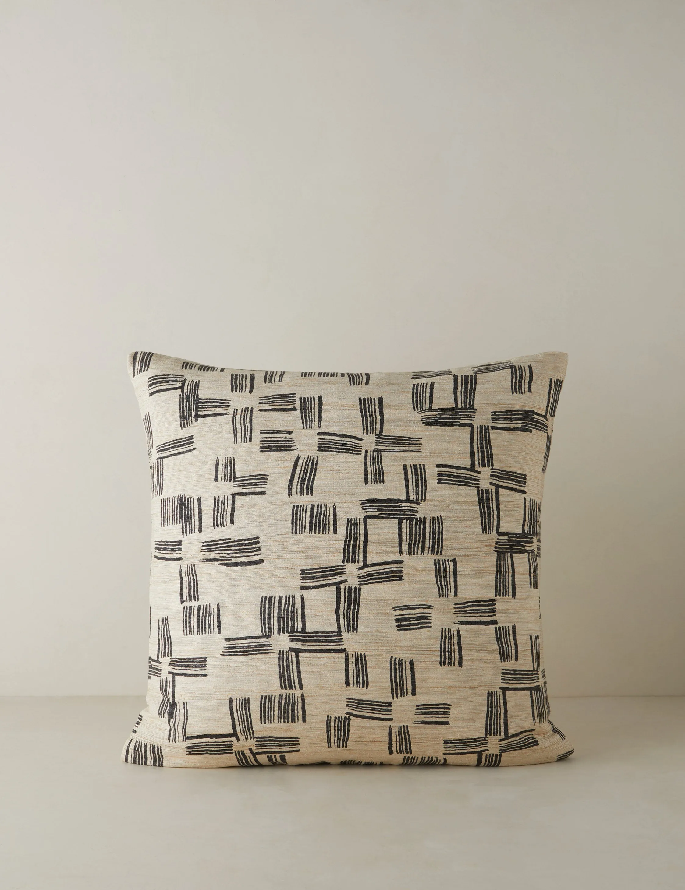 Crossmarks Silk Pillow by Élan Byrd Lulu and Georgia