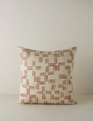 Crossmarks Silk Pillow by Élan Byrd Lulu and Georgia